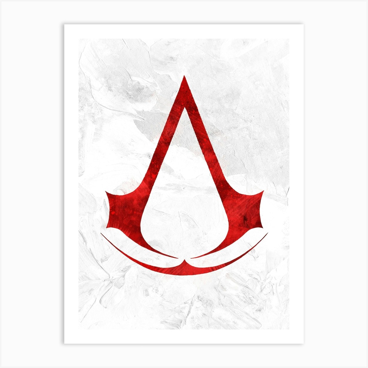 Assasins Creed Symbol White Art Print By Nikita Abakumov Fy 6123