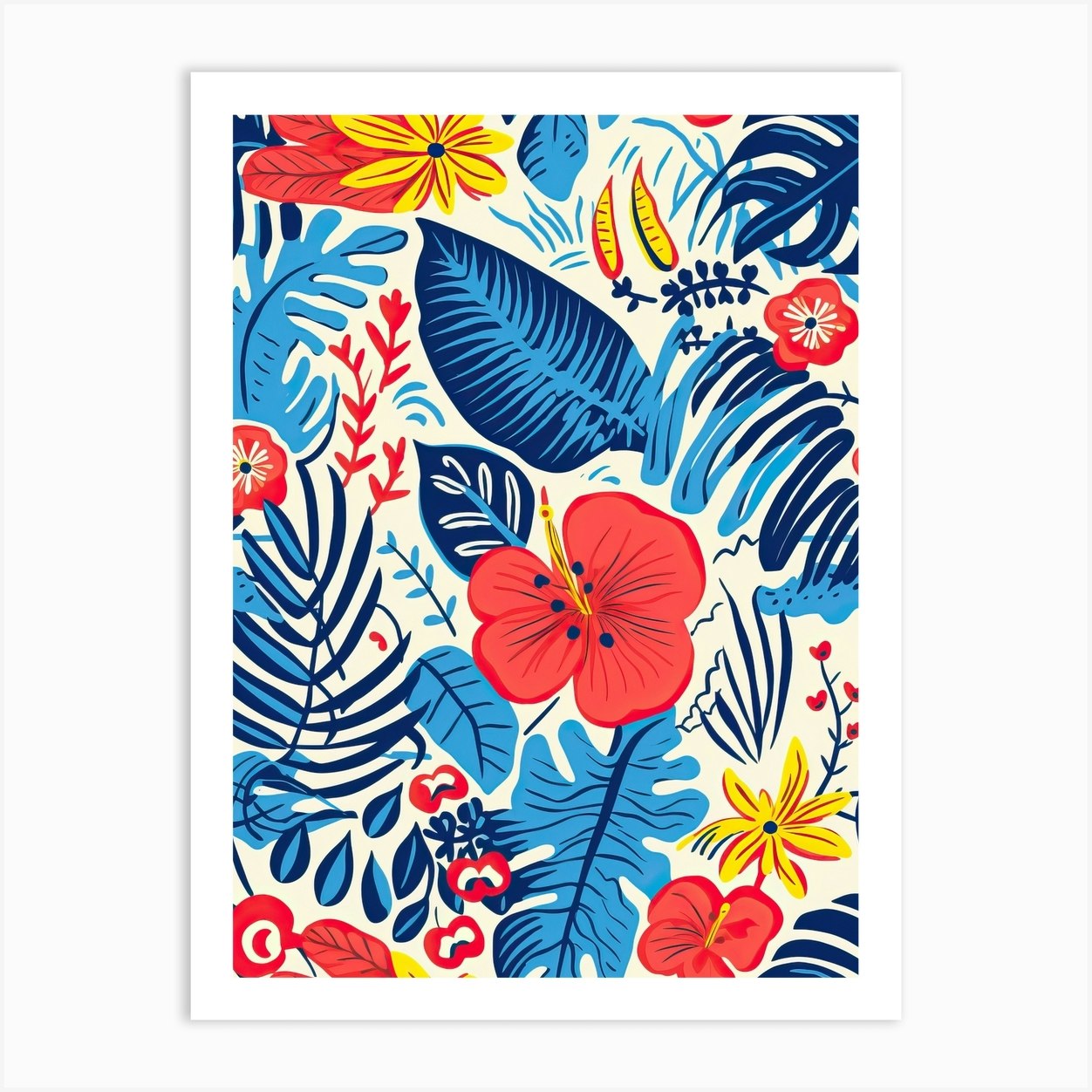 Costa Rica, Inspired Travel Pattern 1 Art Print by House of Patterns Fy