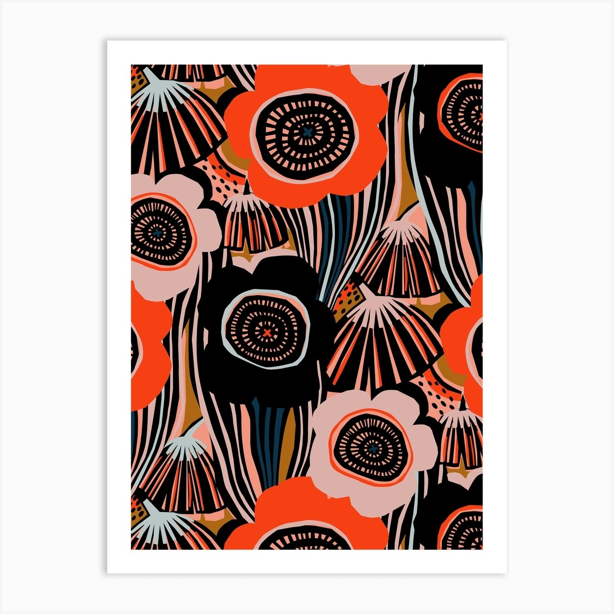 Quirky Flowers Art Print by Pip & Lo Fy