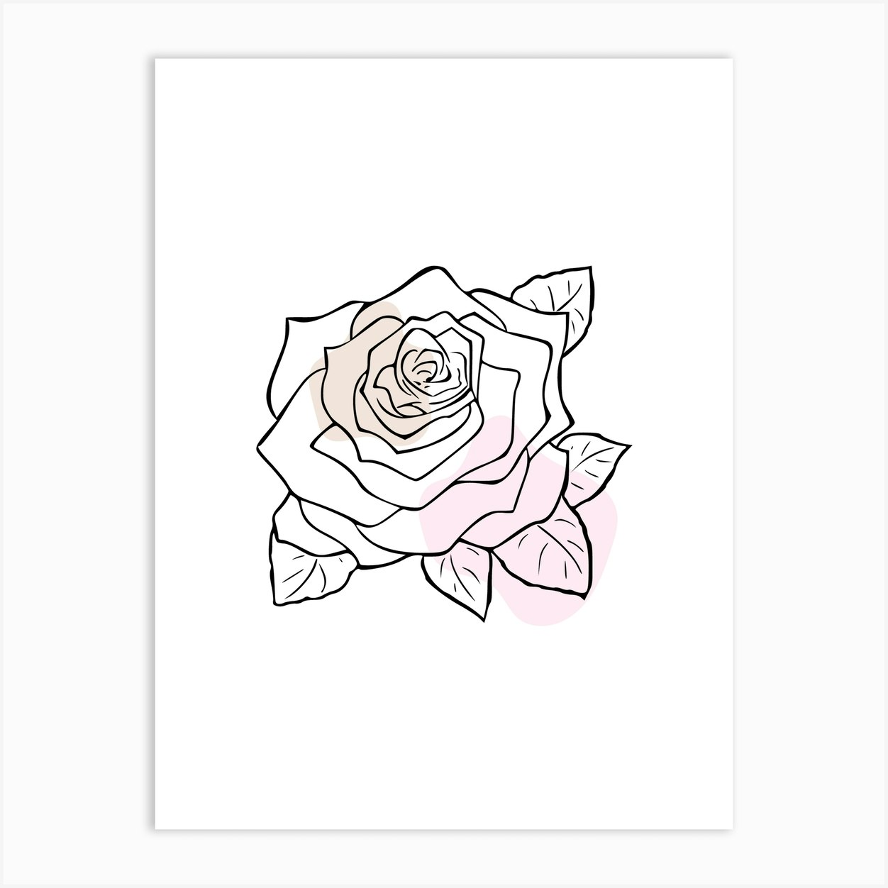 Rose Flower Art Print by Art shop - Fy