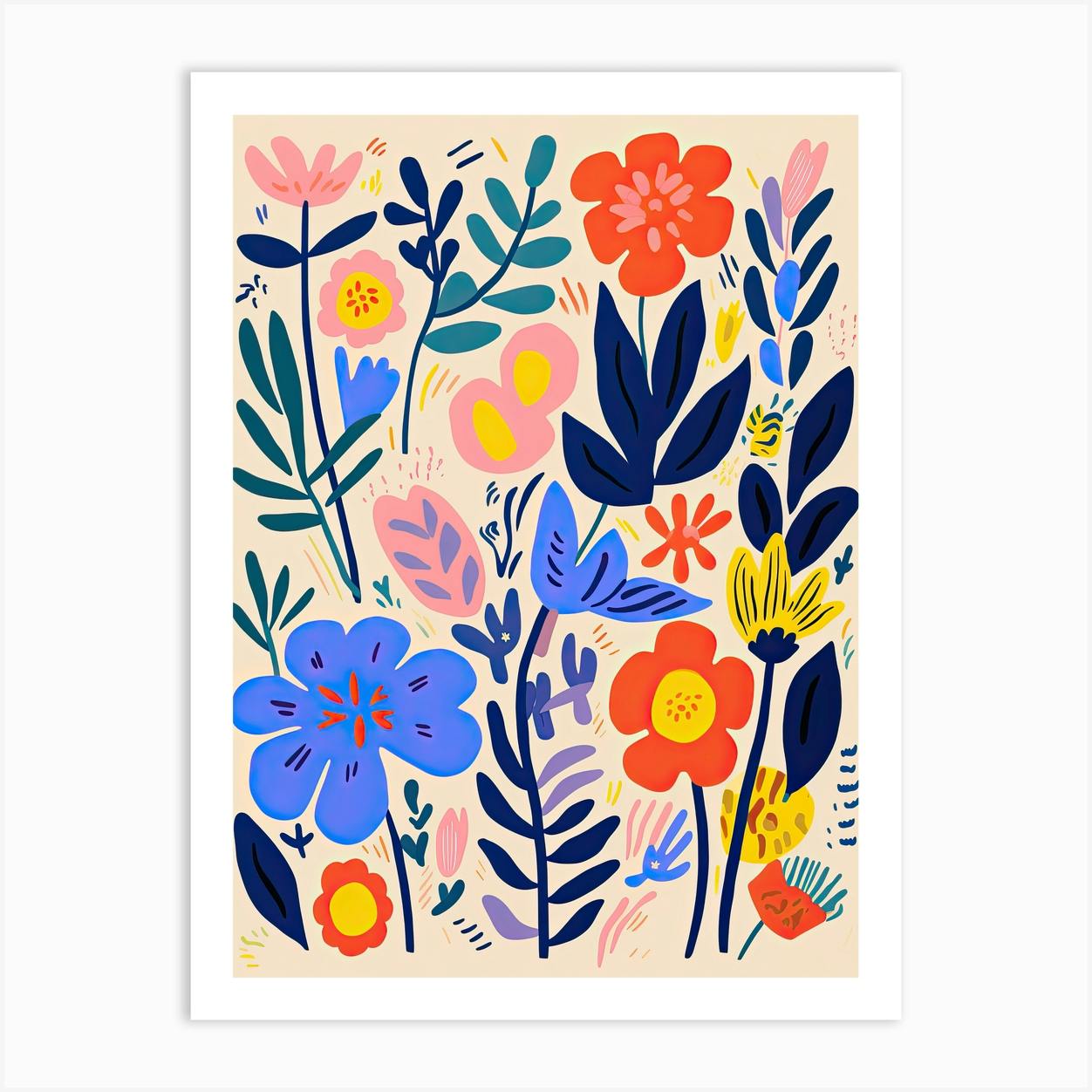 Flowers 19, Matisse style, Floral 1 Affiche par Art