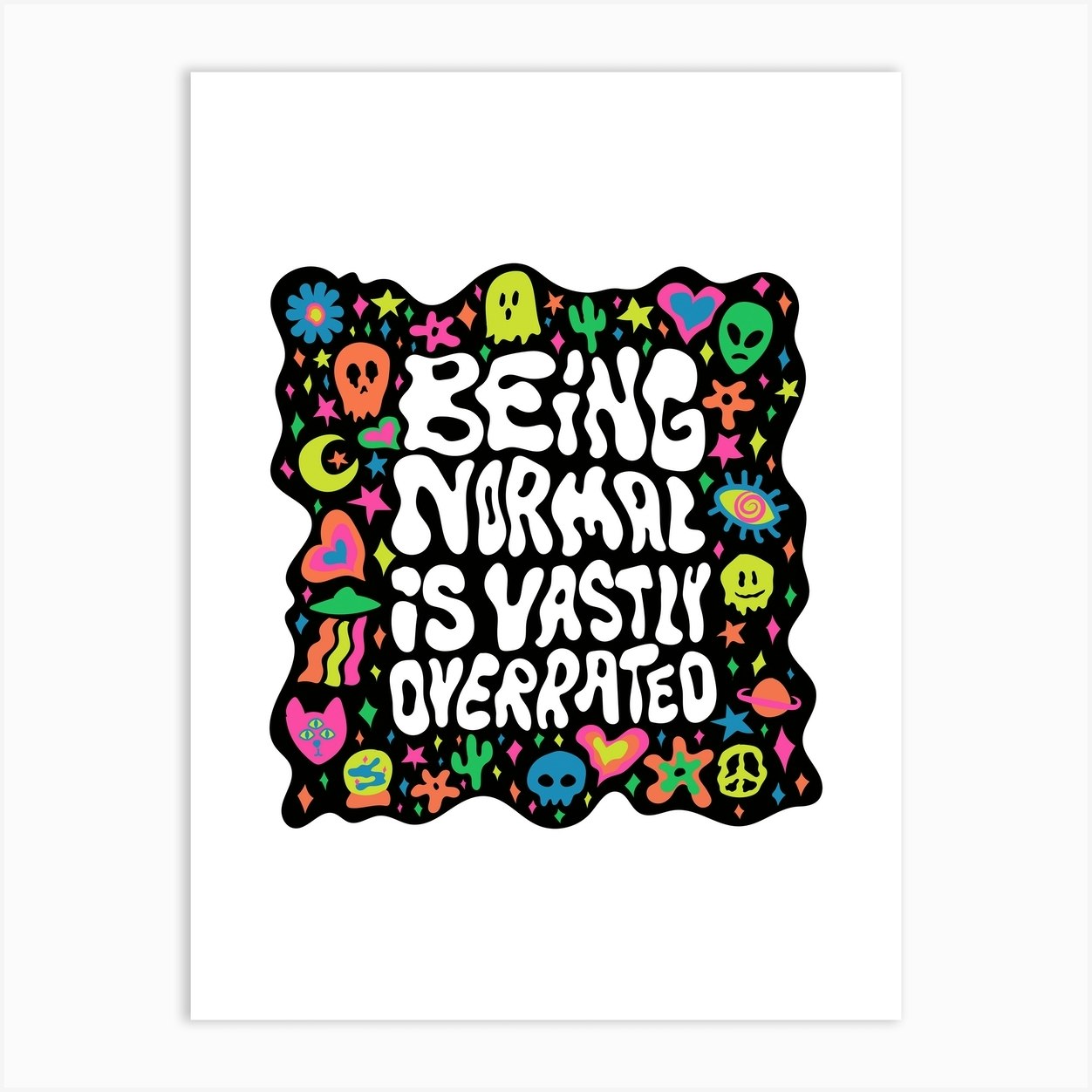 Overrated Art Print by Doodle By Meg - Fy