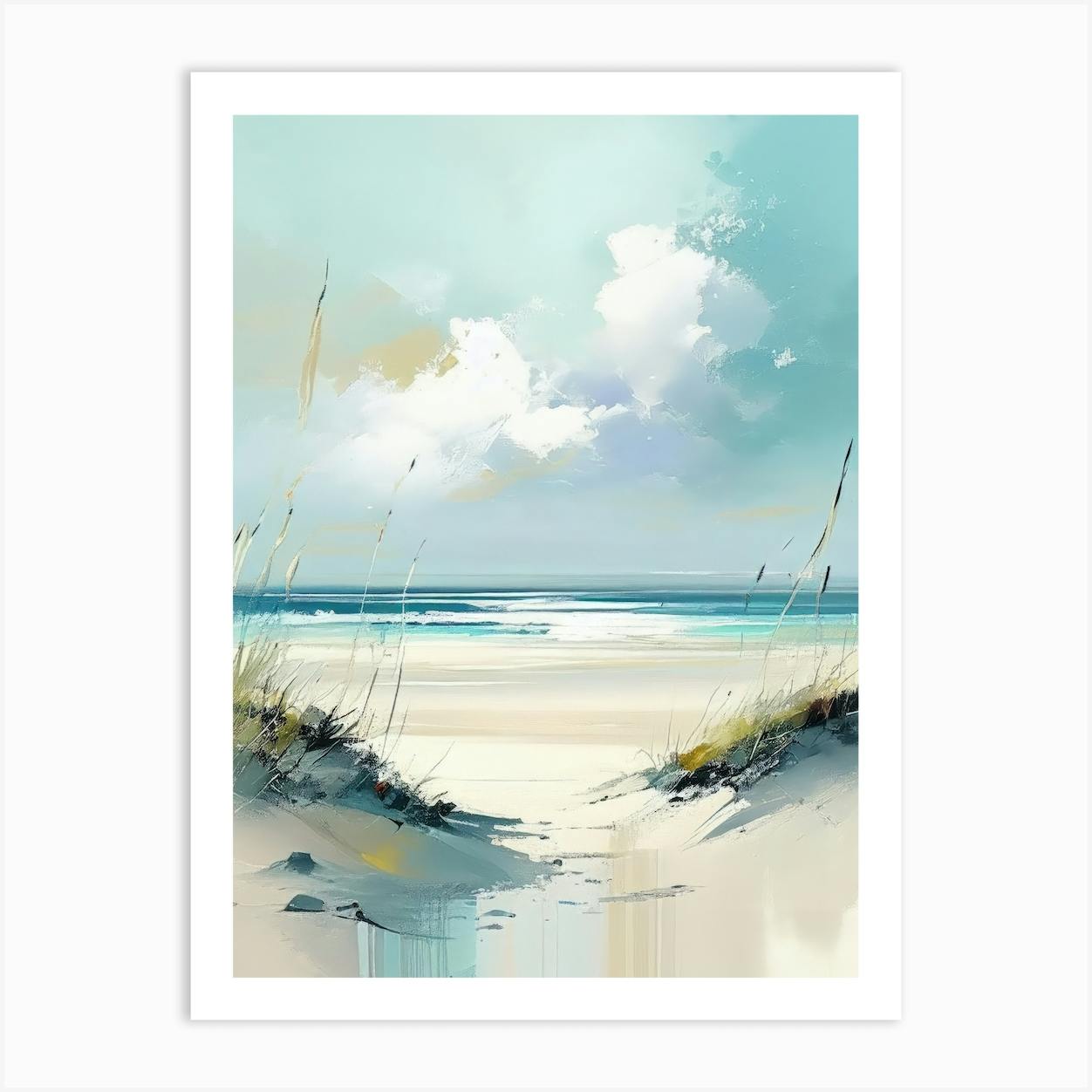 Acrylic painting, Baltic sea, landscape painting popular