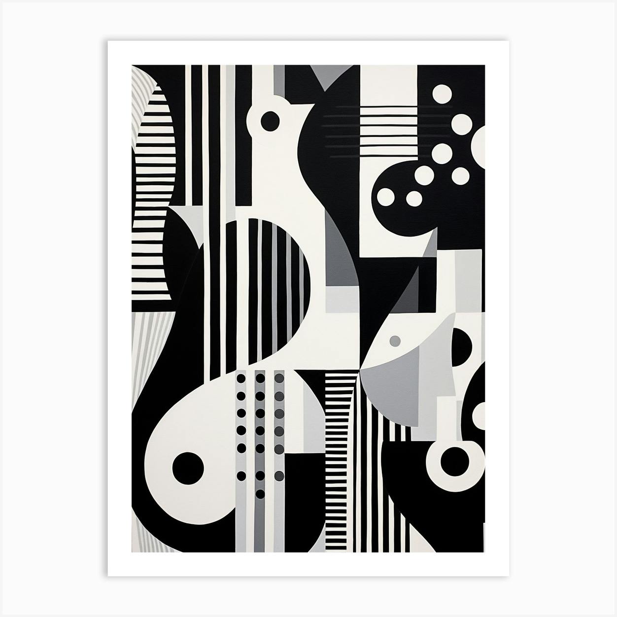 Abstract Geometric Music Illustration 6 Art Print by