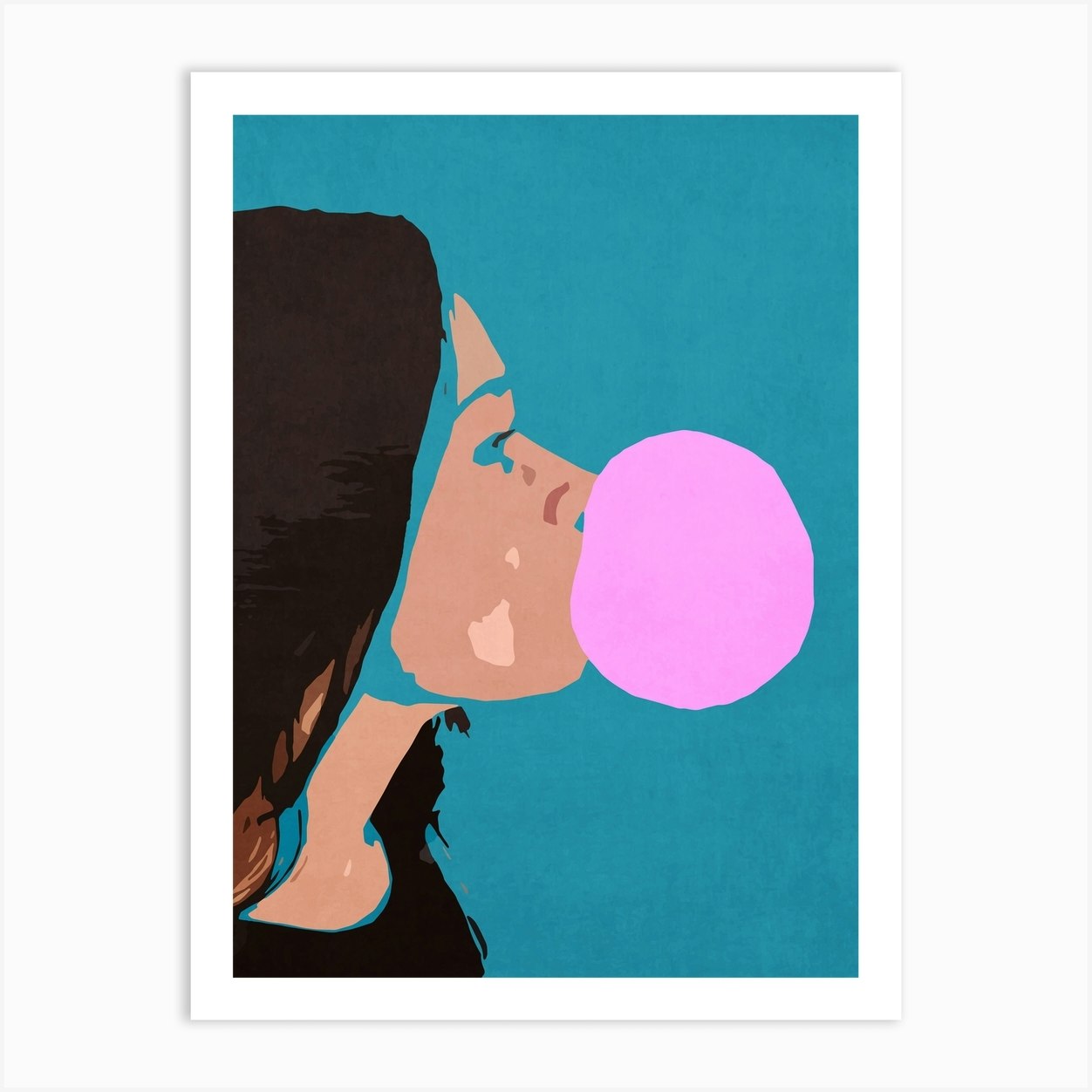 Bubblegum Girl Art Print by HAMJAM Fy