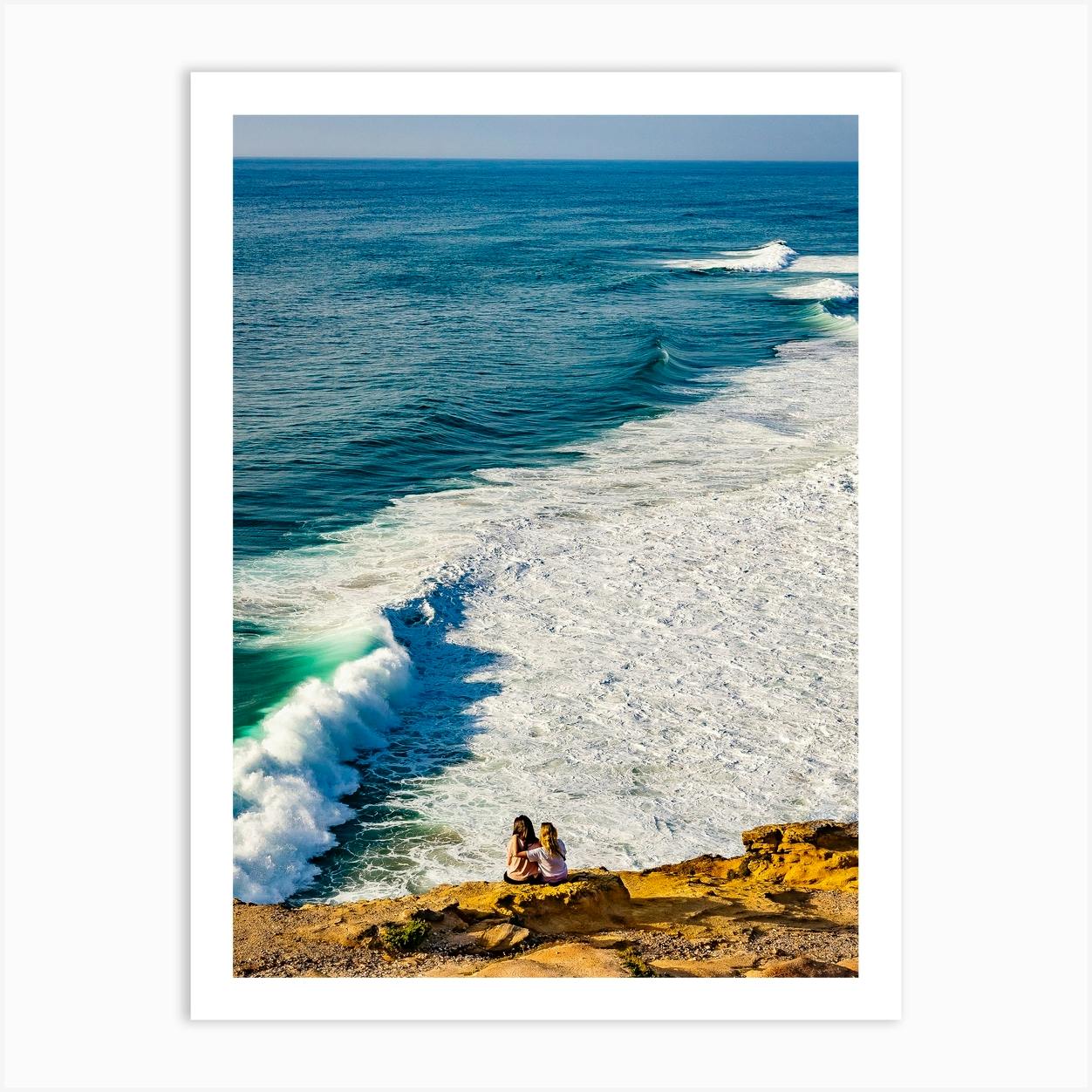 Ocean Photographic store Print Aerial View of Pacific Malibu Sea - Fine Art Paper