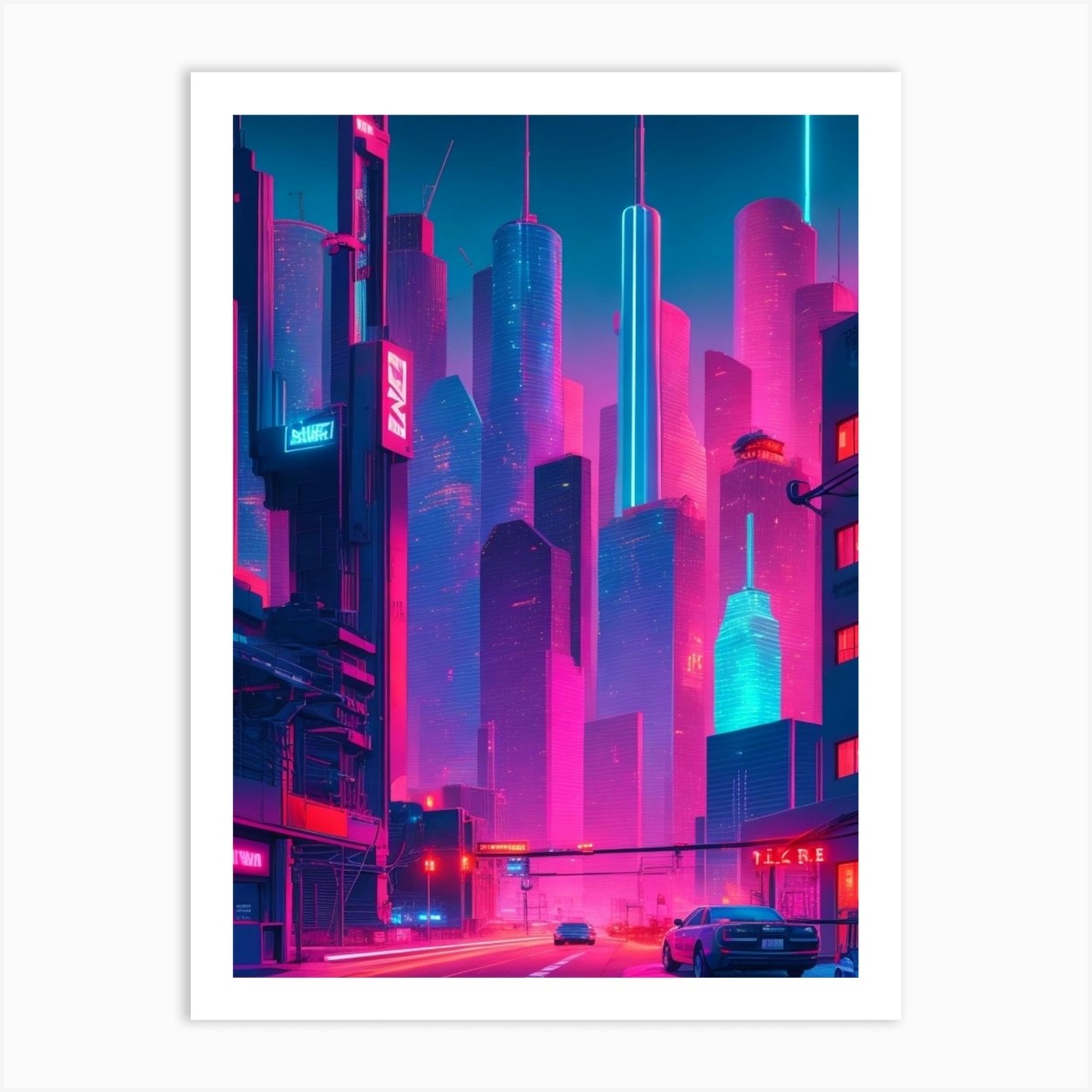 Houston City Art Travel Art Print by Vicky Hanggara - Fy