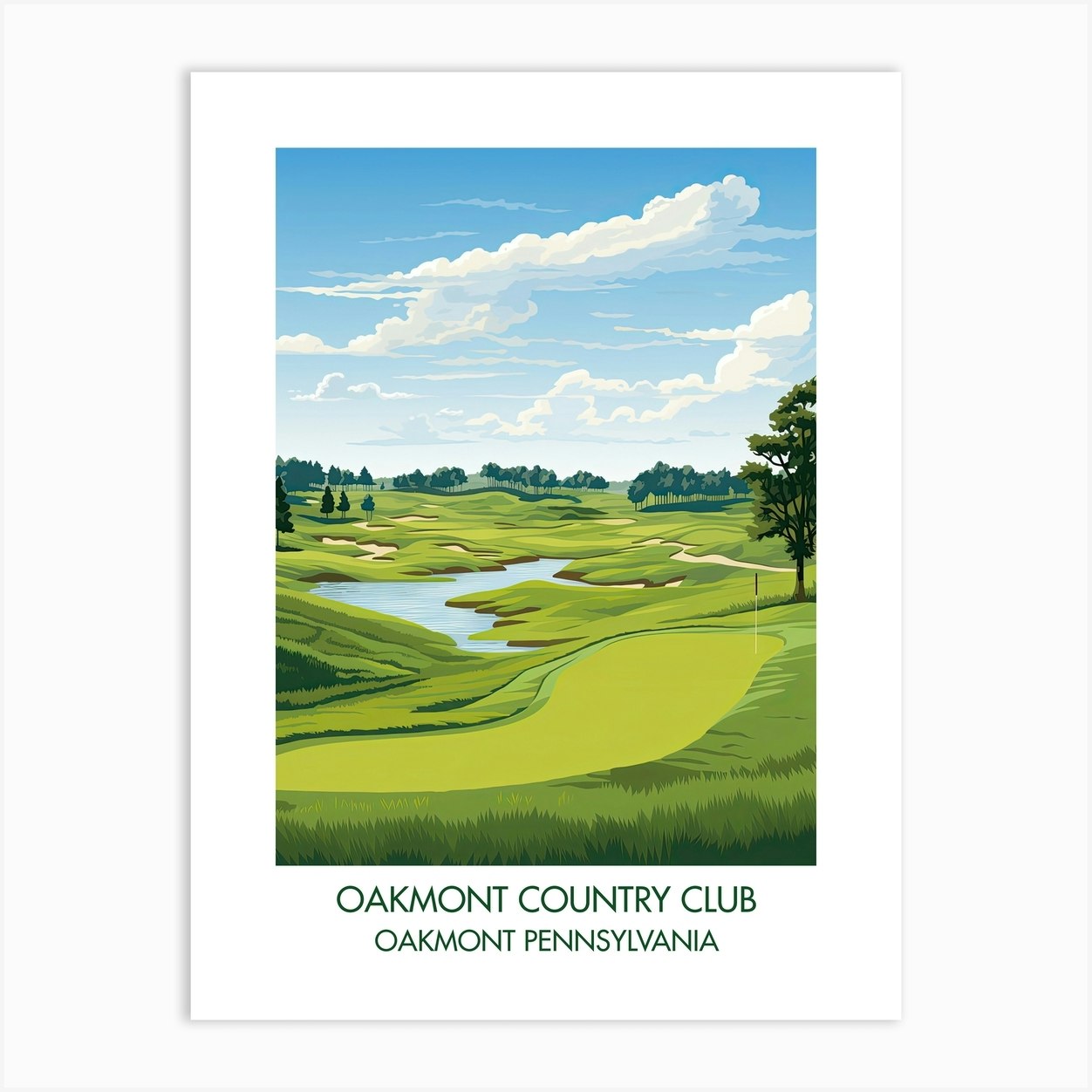 Oakmont Country Club Oakmont Pennsylvania 2 Art Print by Greenscape ...