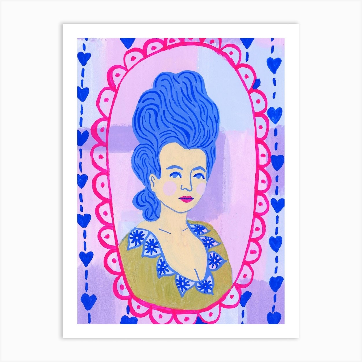 Victorian Lady Art Print by Kirsten Blom Fy