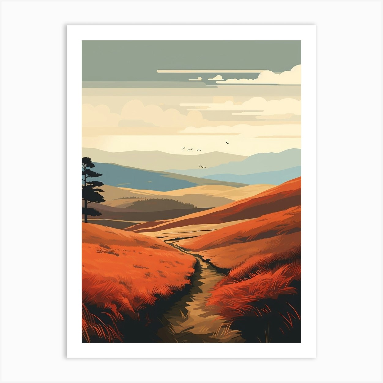 The Cateran Trail Scotland 2 Hiking Trail Landscape Art Print by ...