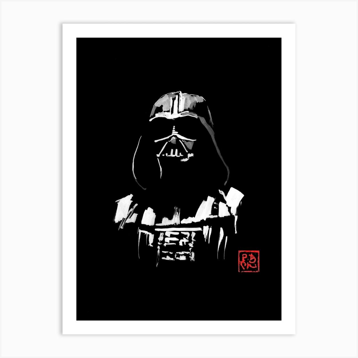 Darth Vader Black Canvas Print by Pechane Sumie Fy