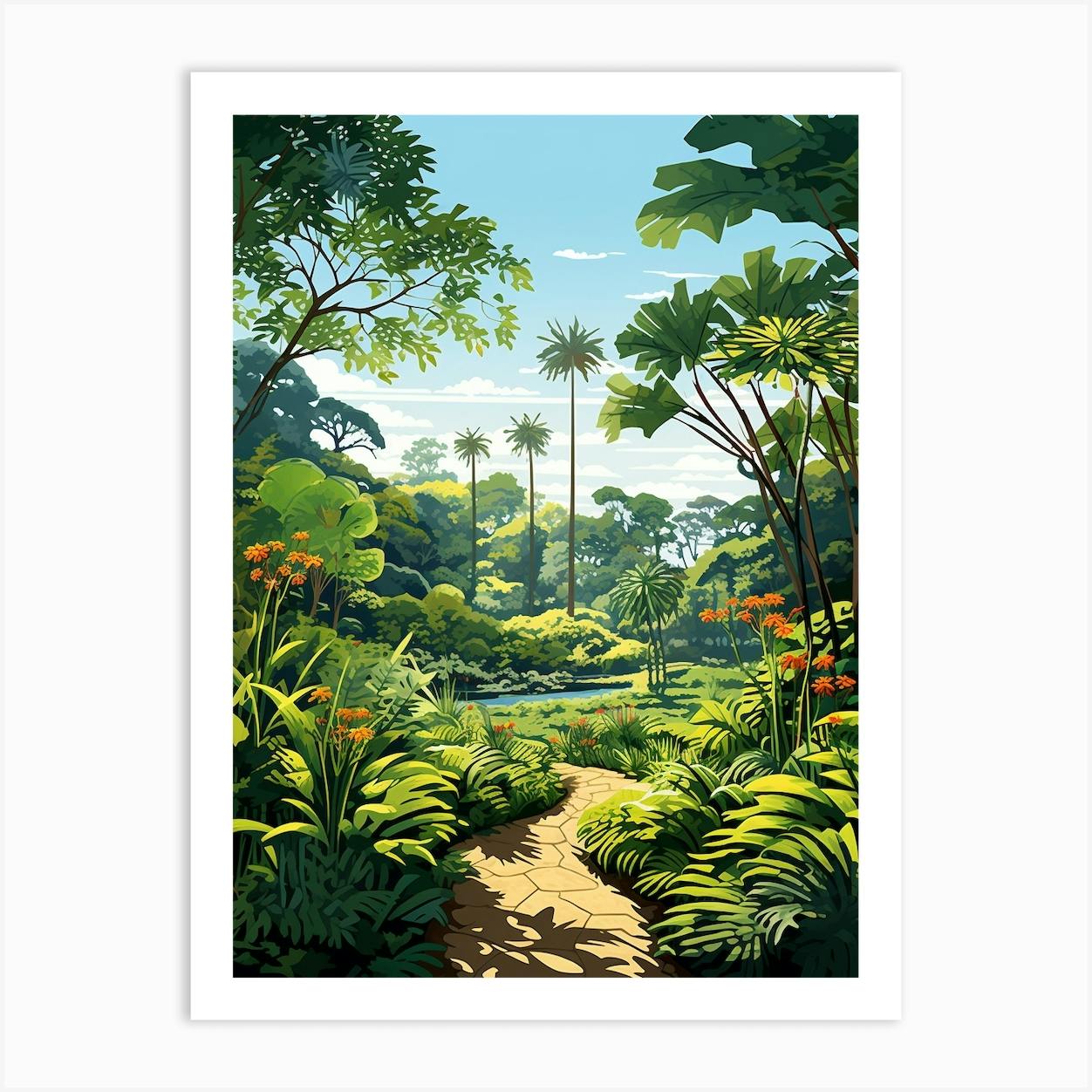 Singapore Botanic Gardens Singapore Illustration 1 Art Print By Gardens ...