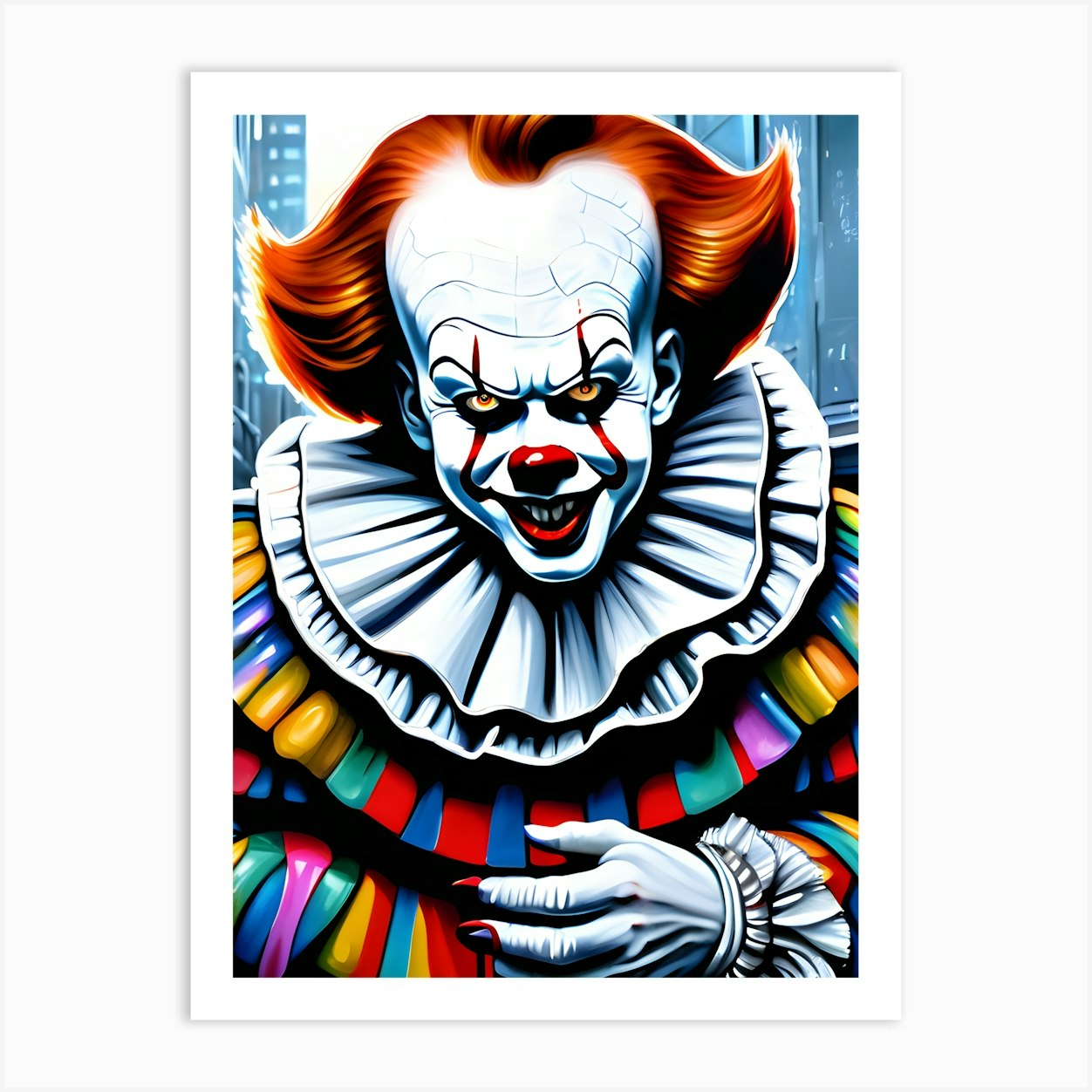 The It Clown Pennywise Graffiti Movie Fan Art Poster 5 Art Print by The ...