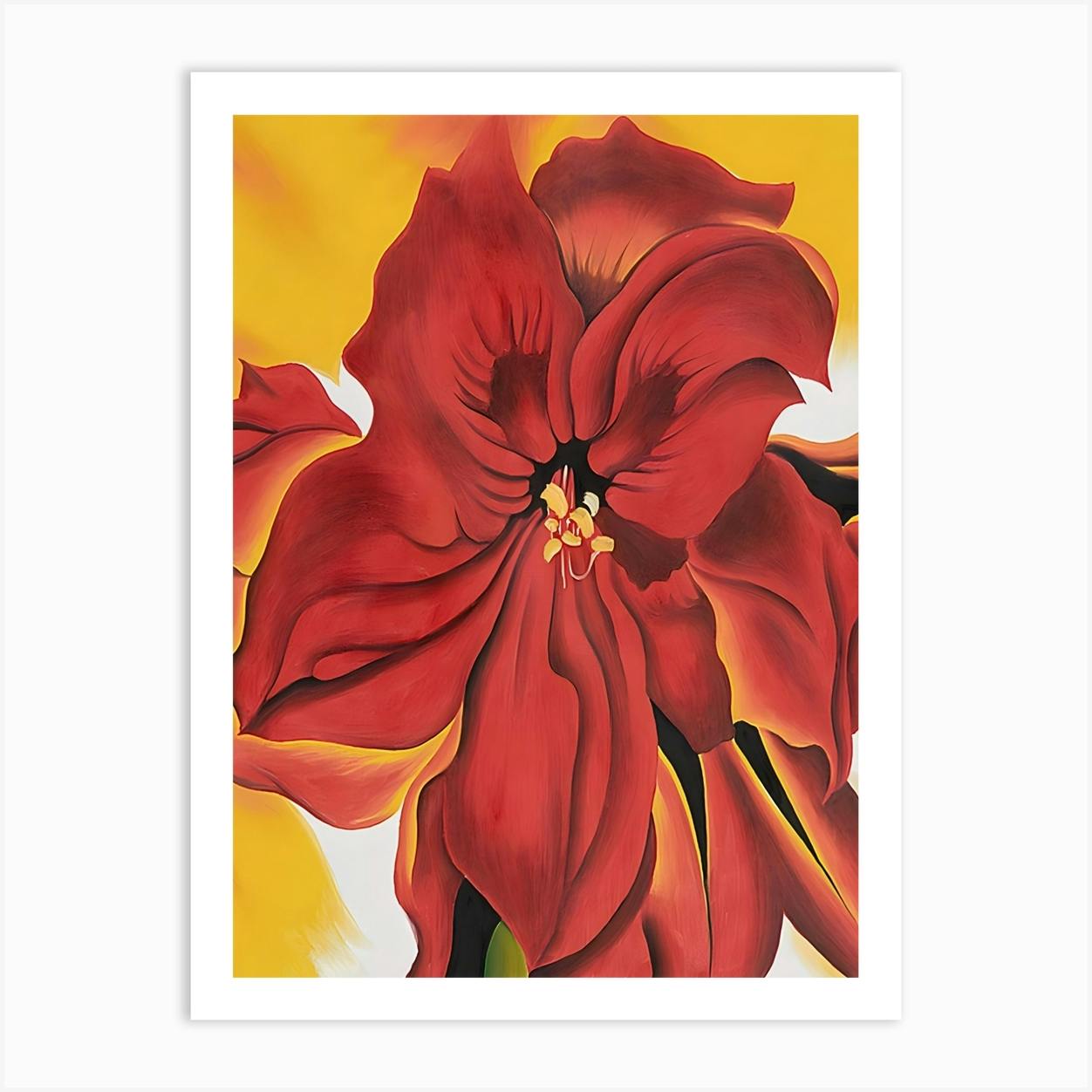 ORL-10049 Red Flower, Red Watercolor Floral Painting, Red Floral Canvas Art Print, store Abstract Floral Canvas Art Print up to 50