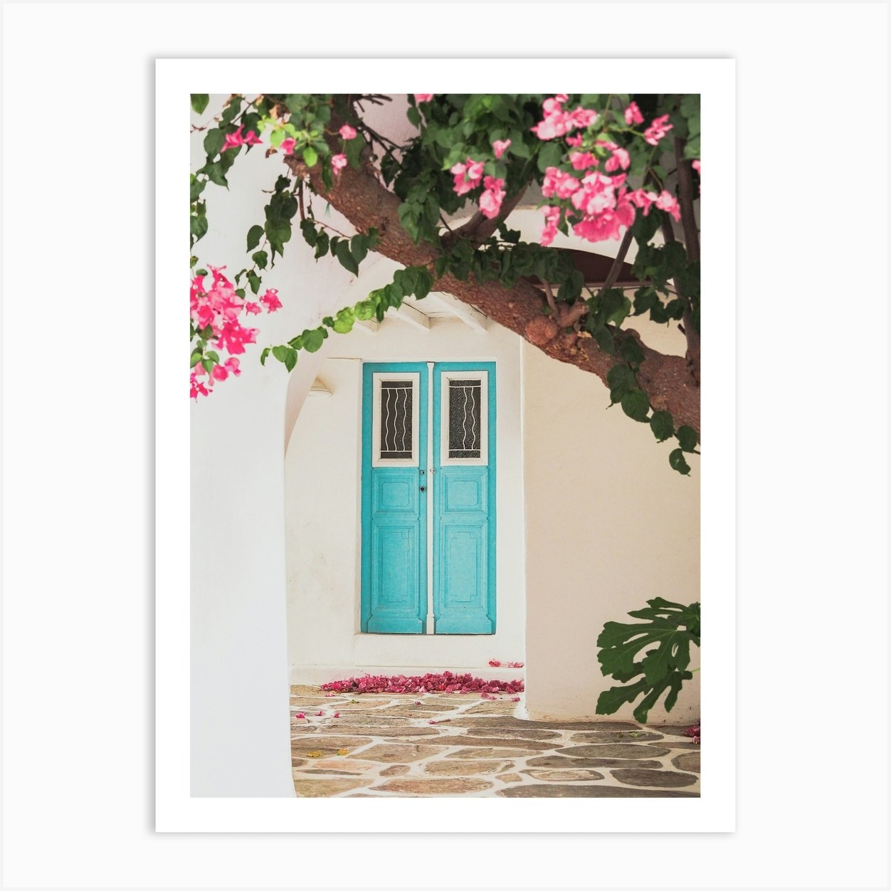 Mamma Mia - Pretty Greek Door Art Print by Dagmar Pels - Fy