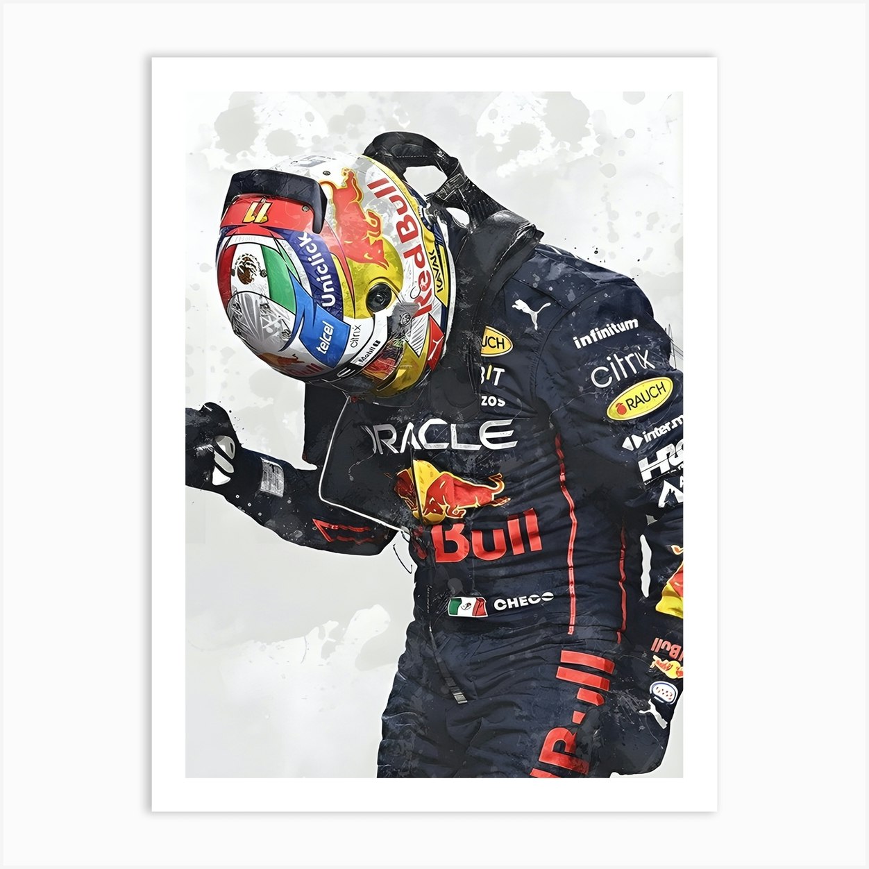 Sergio Checo Perez Art Print by KunStudio - Fy