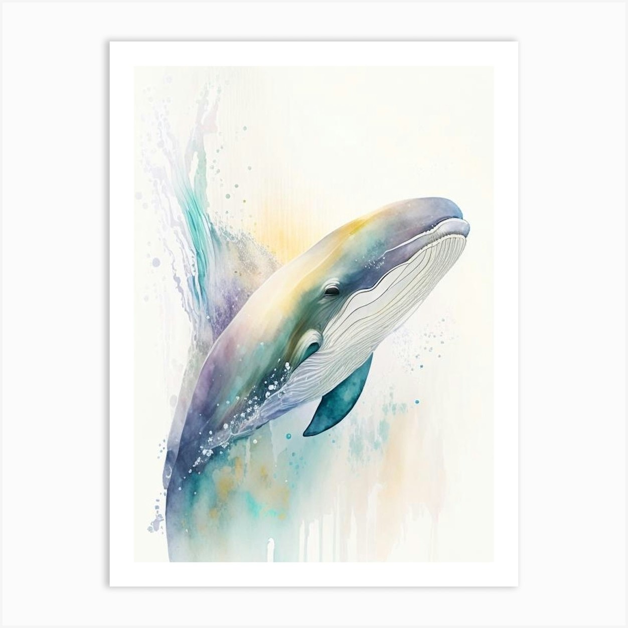 Stejneger S Beaked Whale Storybook Watercolour (3) Art Print by The ...