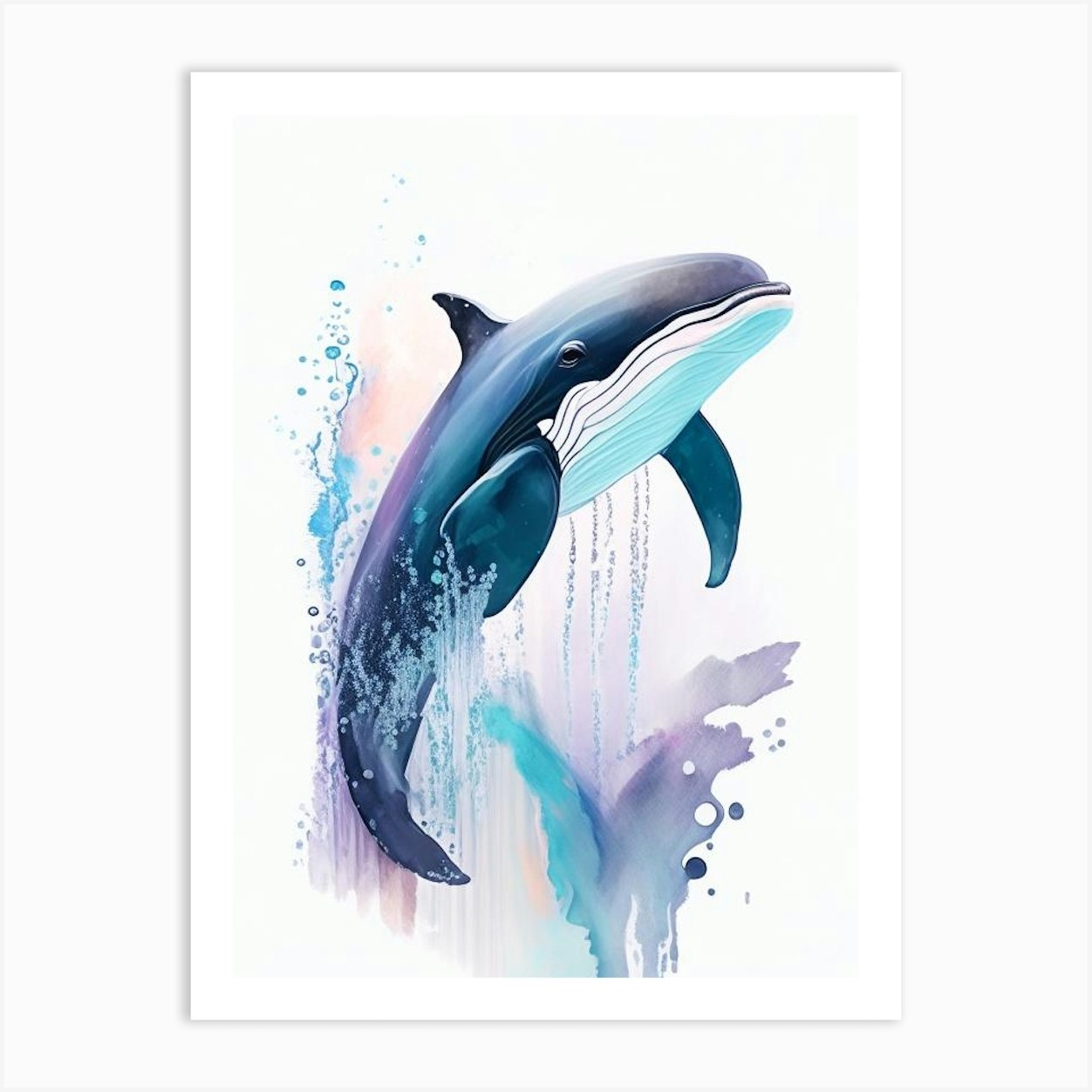 Pygmy Killer Whale Storybook Watercolour (3) Art Print by The Fish ...