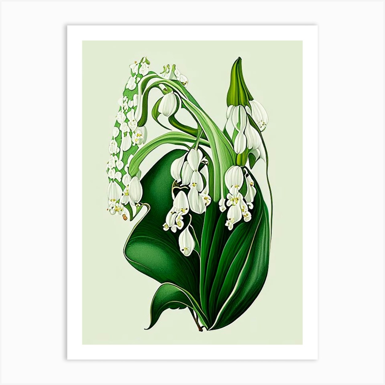 Lily Of The Valley Wildflower Vintage Botanical 1 Art Print by ...