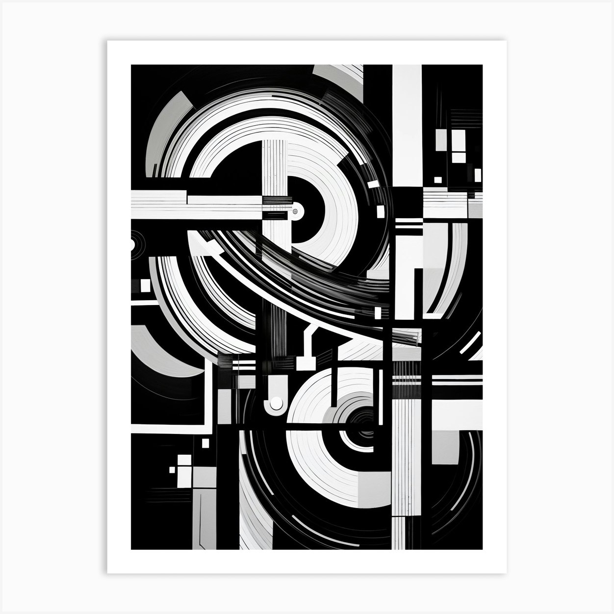 Infinity Abstract Black And White 5 Art Print by Abstract Art ...