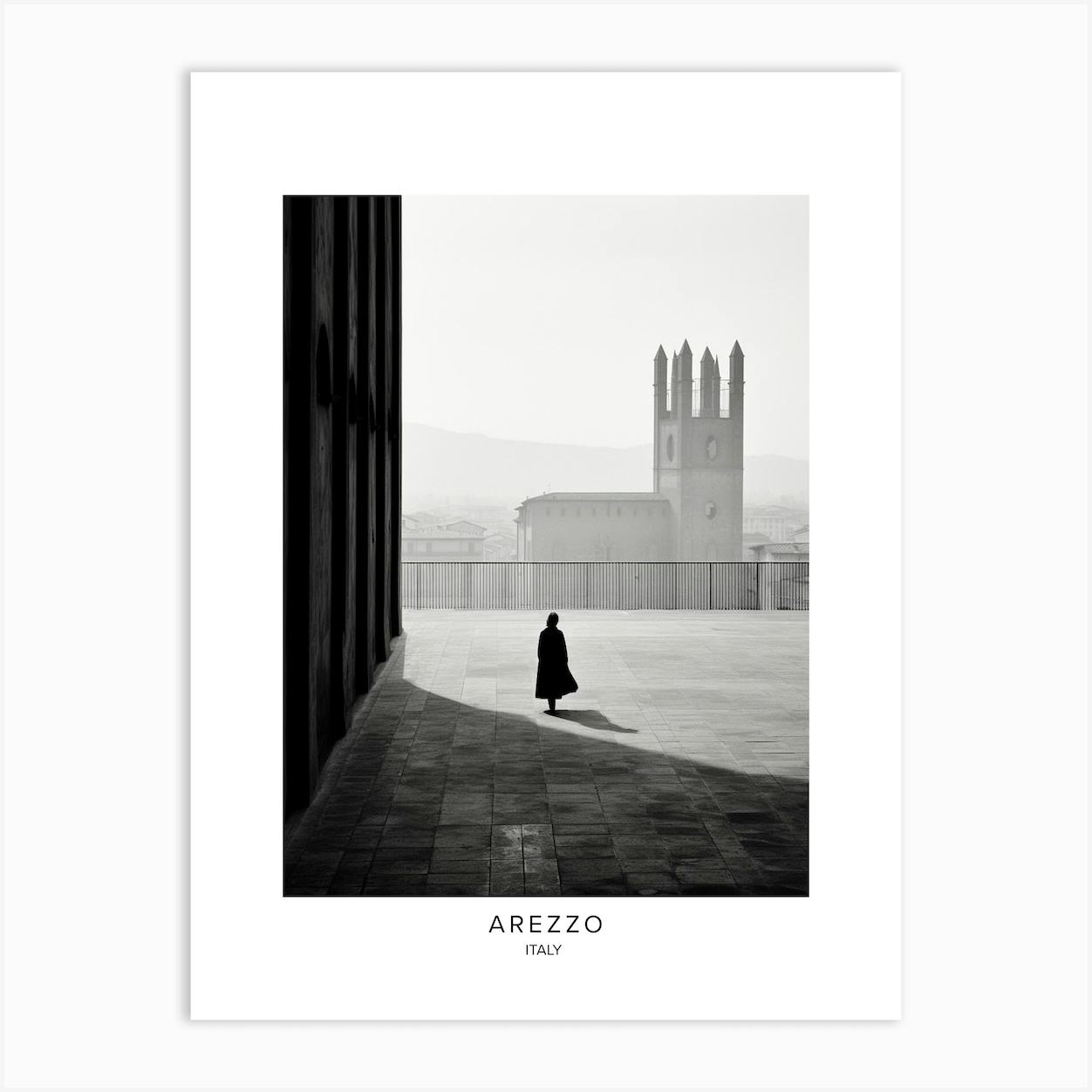 Poster Of Arezzo Italy Black And White Analogue Photography 3