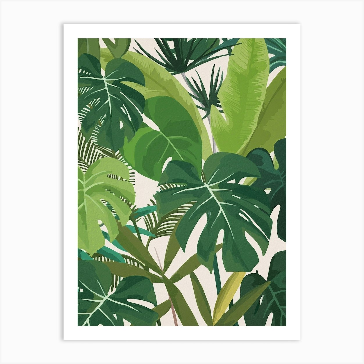 Green Jungle Art Print by Froze Studio - Fy