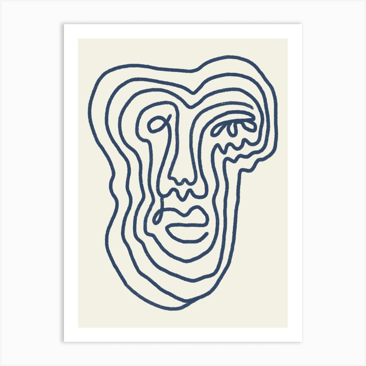 Abstract Face Art Print by Serenity Prints Fy