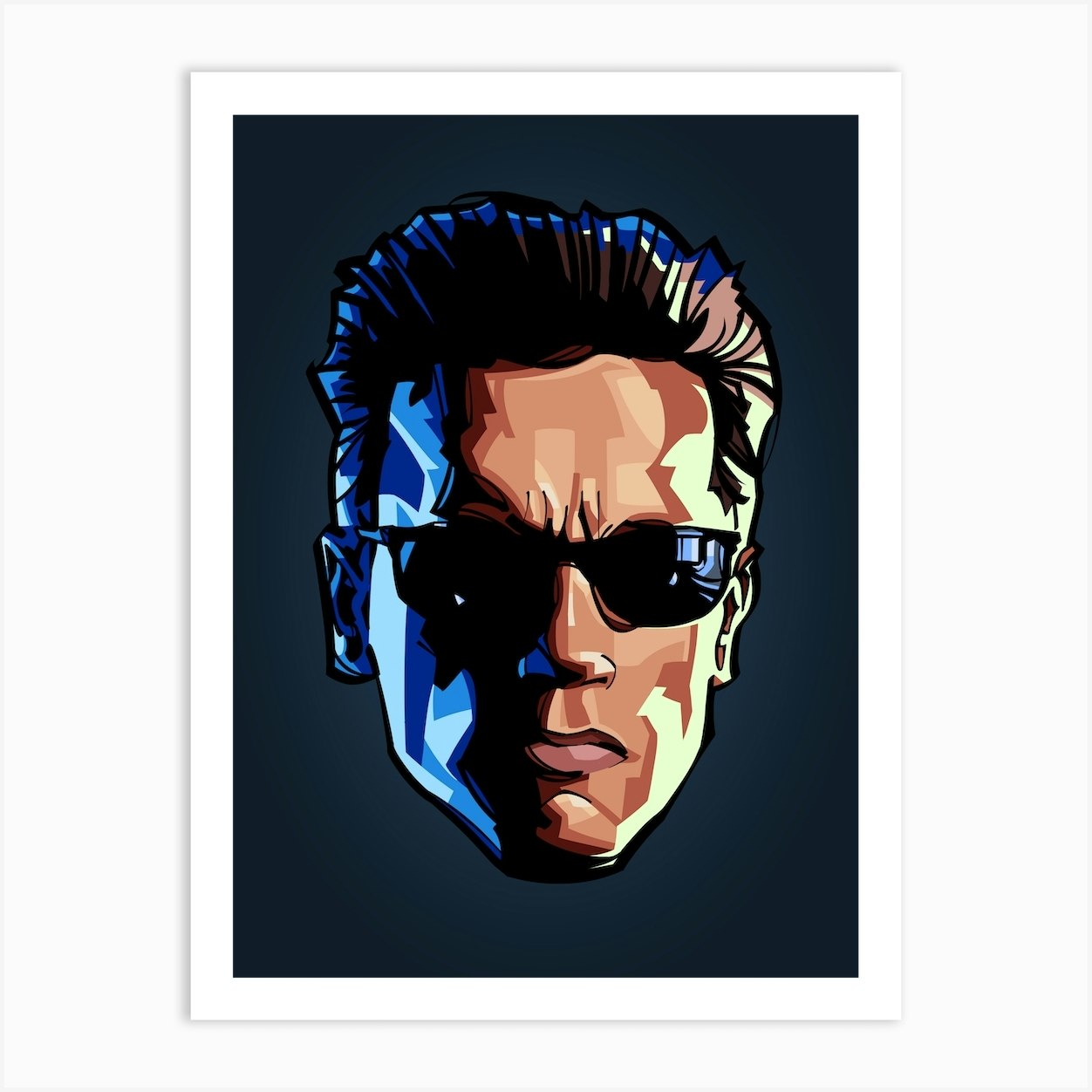 Terminator Head Art Print by Nikita Abakumov - Fy