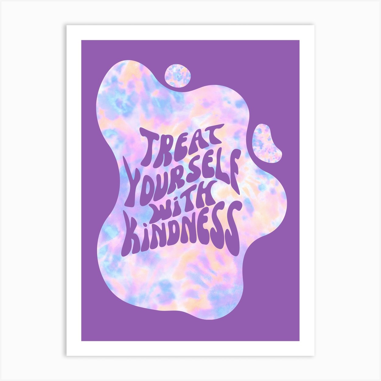 Treat Yourself With Kindness - Preppy Aesthetic Blobs Motivational ...