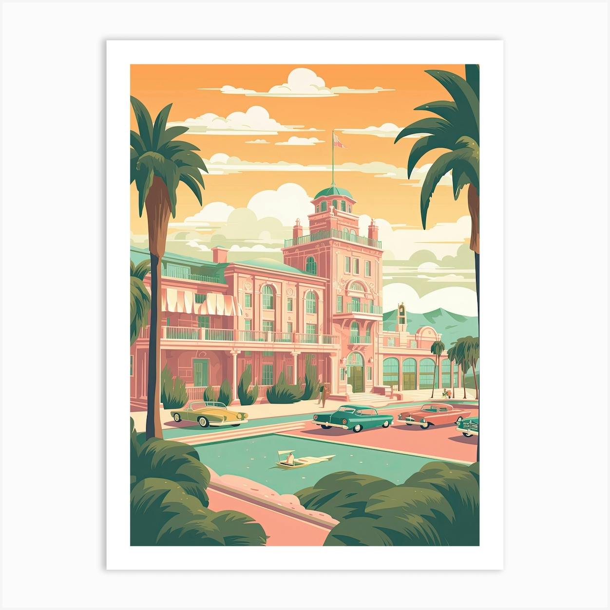 Santa Cruz California United States Travel Illustration 2 Art