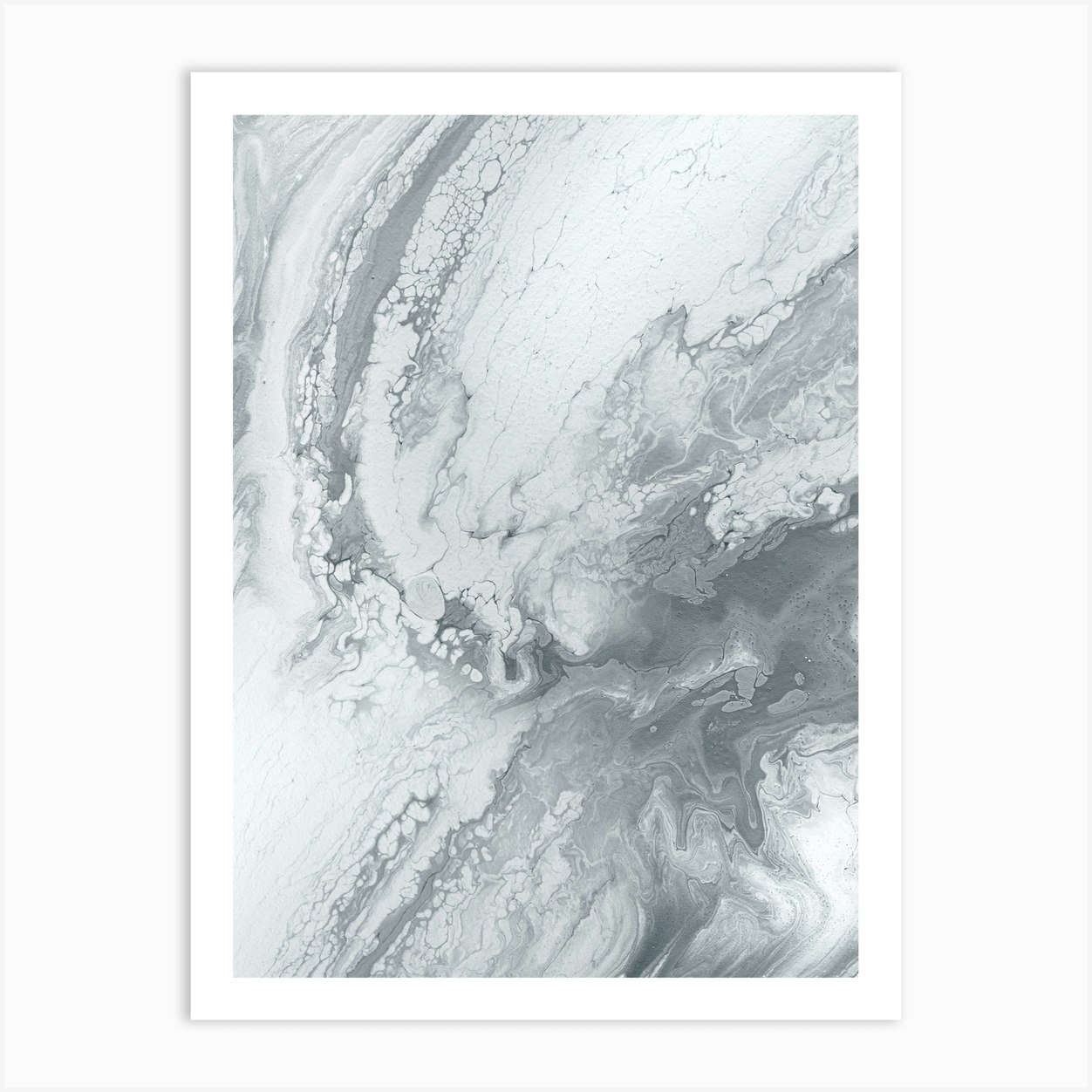 Marble Grey Art Print by Spellbound Fine Art