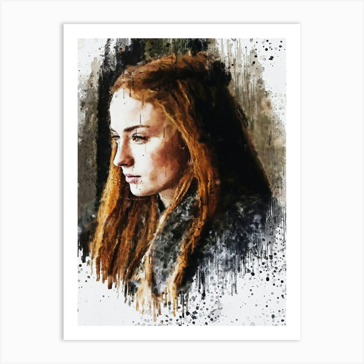 Sansa Stark Game Of Thrones Potrait Art Print By Gunawanrb Fy