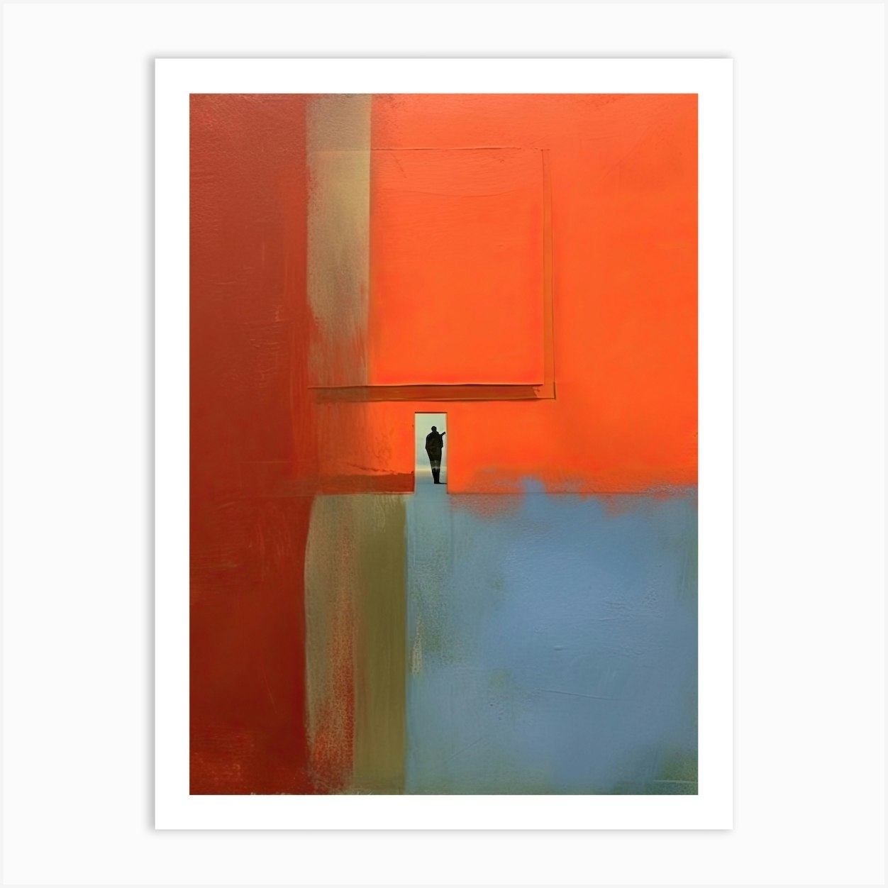 Orange And Red Abstract Painting 7 Art Print by Abstract Art
