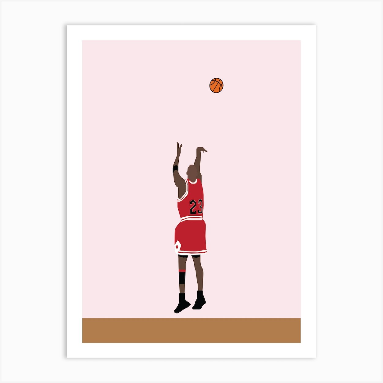 Jordan Bulls Last Shot 1998 Utah Away Art Print by Scandinavian Design - Fy