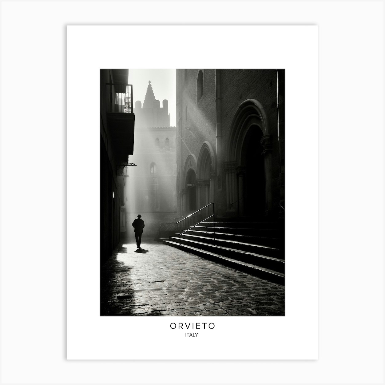 Poster Of Orvieto Italy Black And White Analogue Photography 2 Art