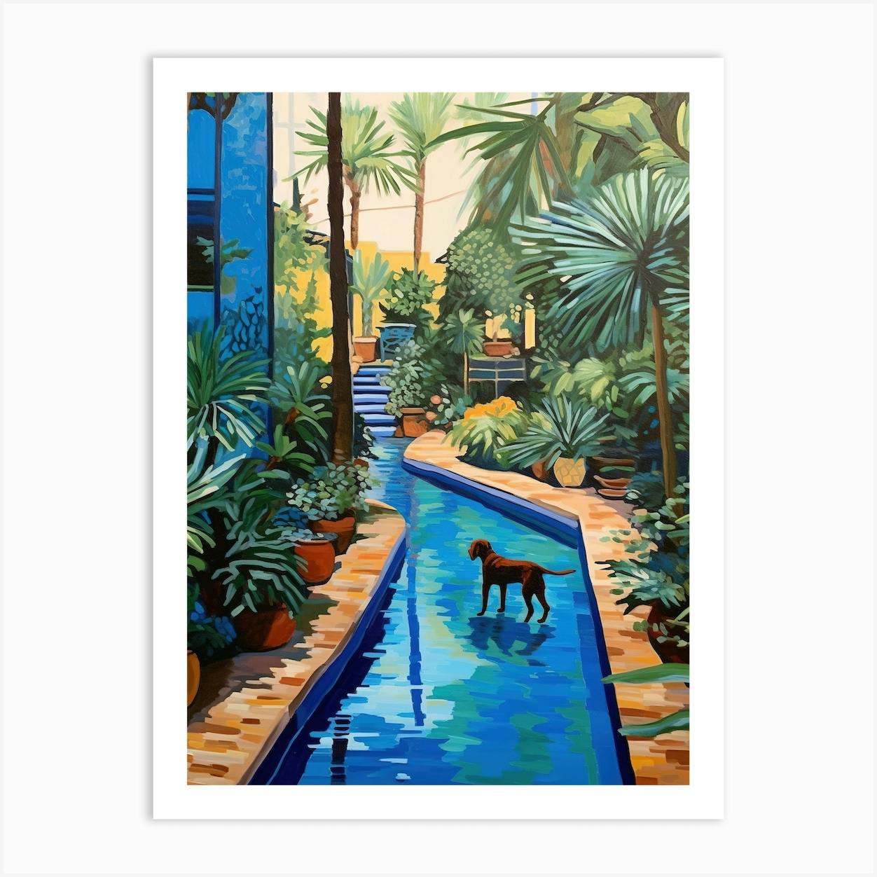 Offers Conservatory - Archival print of painting of swimming pool in conservatory