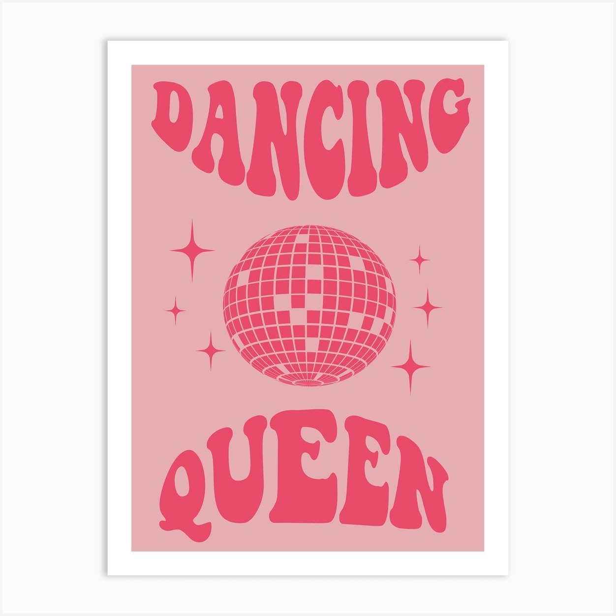 Dancing Queen Pink Art Print by Girl Visual - Fy