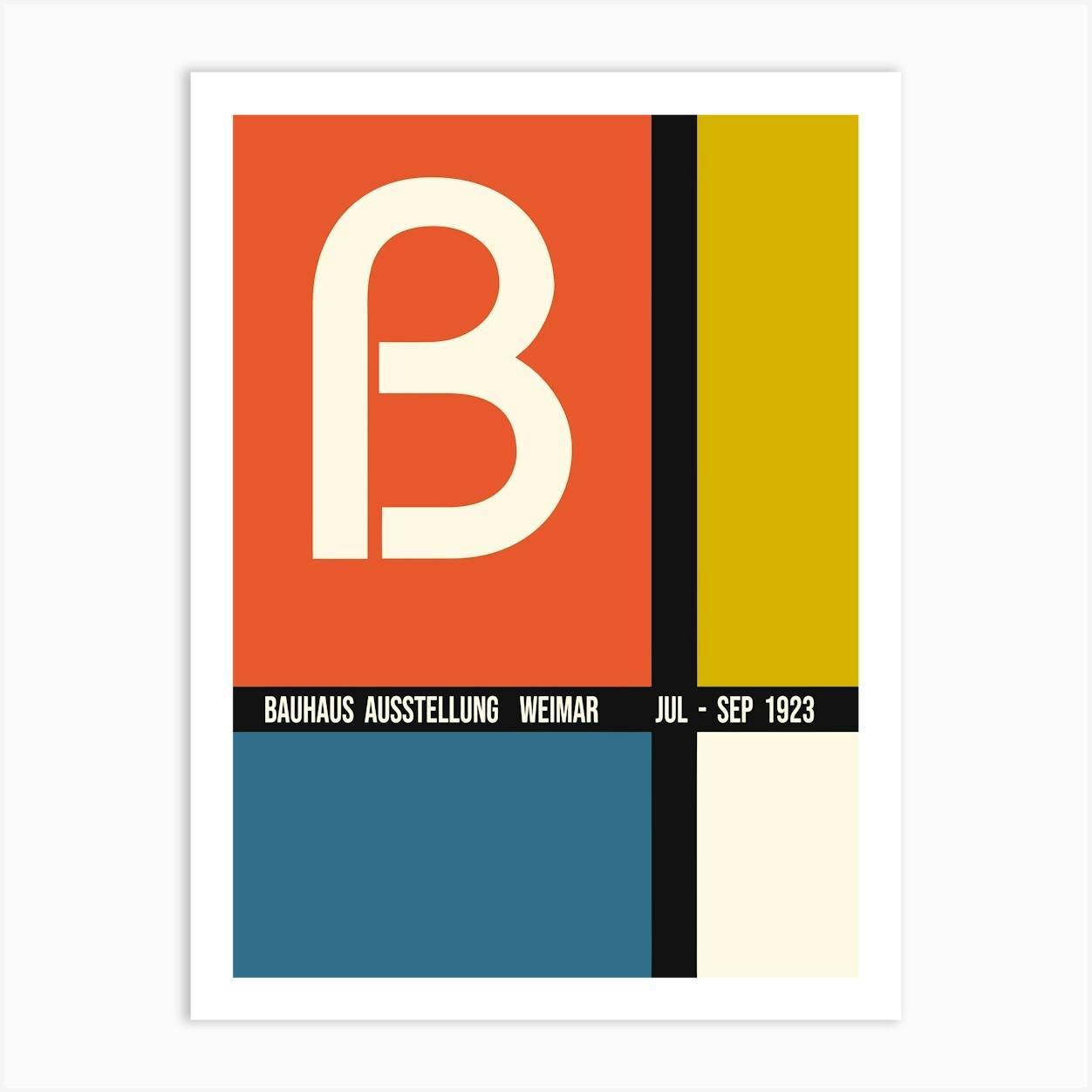 Bauhaus Ausstellung Weimar 1923 - Letter B and Color Blocks