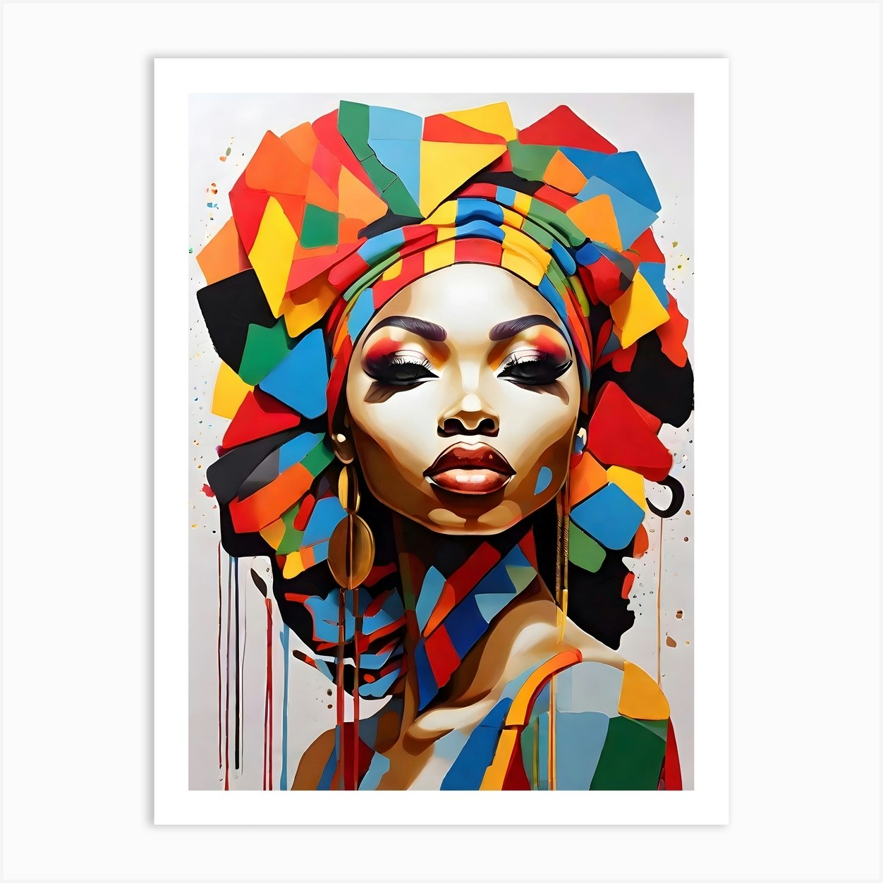 African Woman 2 Art Print by Artistic Master - Fy