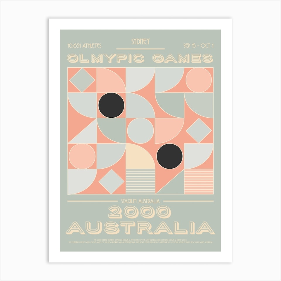 Australia 2000 Olympic Art Print by Your Local Ross Fy