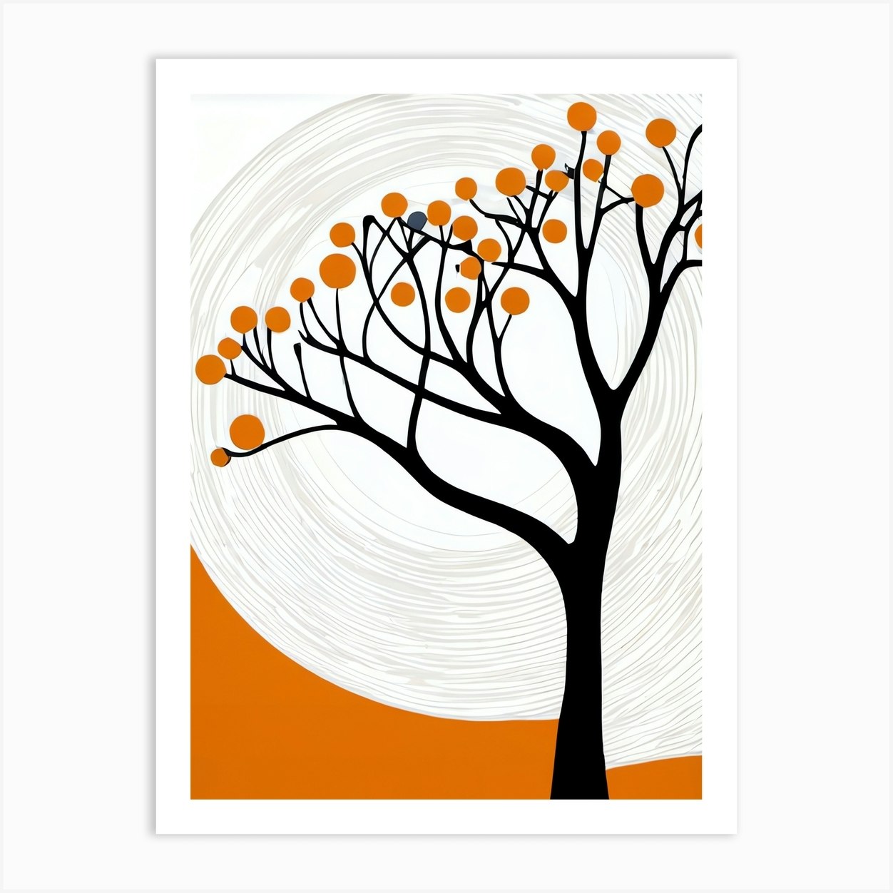 Orange Tree Art Print by Two Six Media Fy