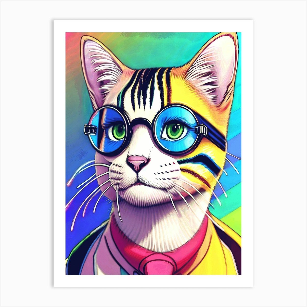 Splatter Playful Stripes Digital art Flat design Cool Art Print by sytacdesign Fy