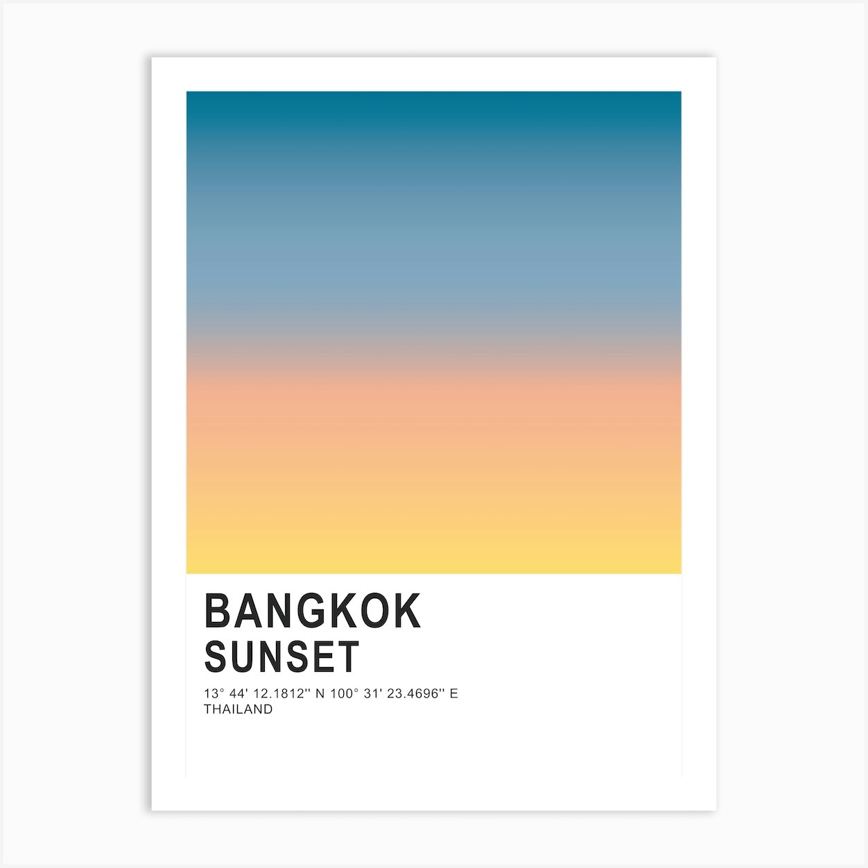 Bangkok Thailand Art Print by Scandinavian Design Fy