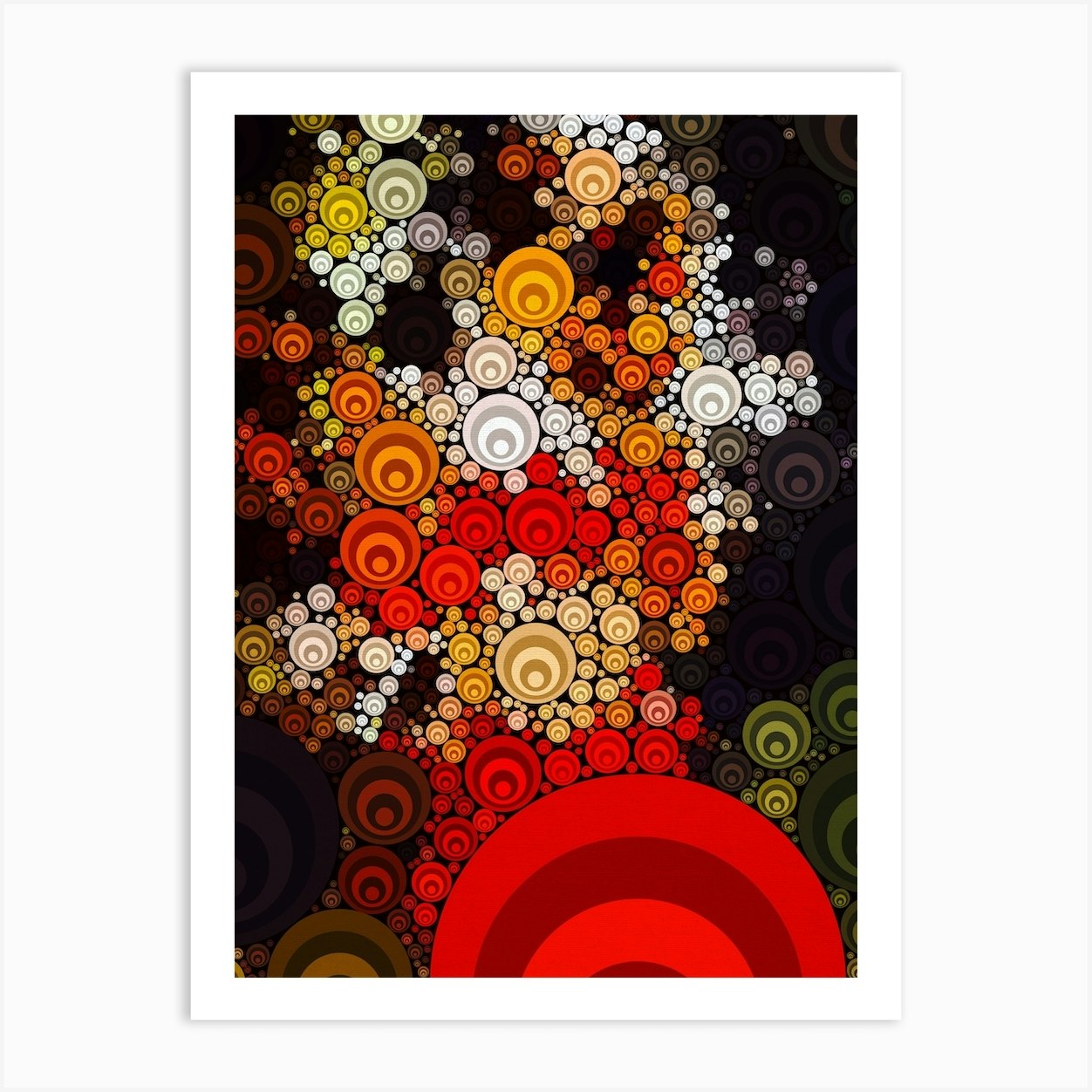 Abstract Circles Art Print by 1xMerch Fy