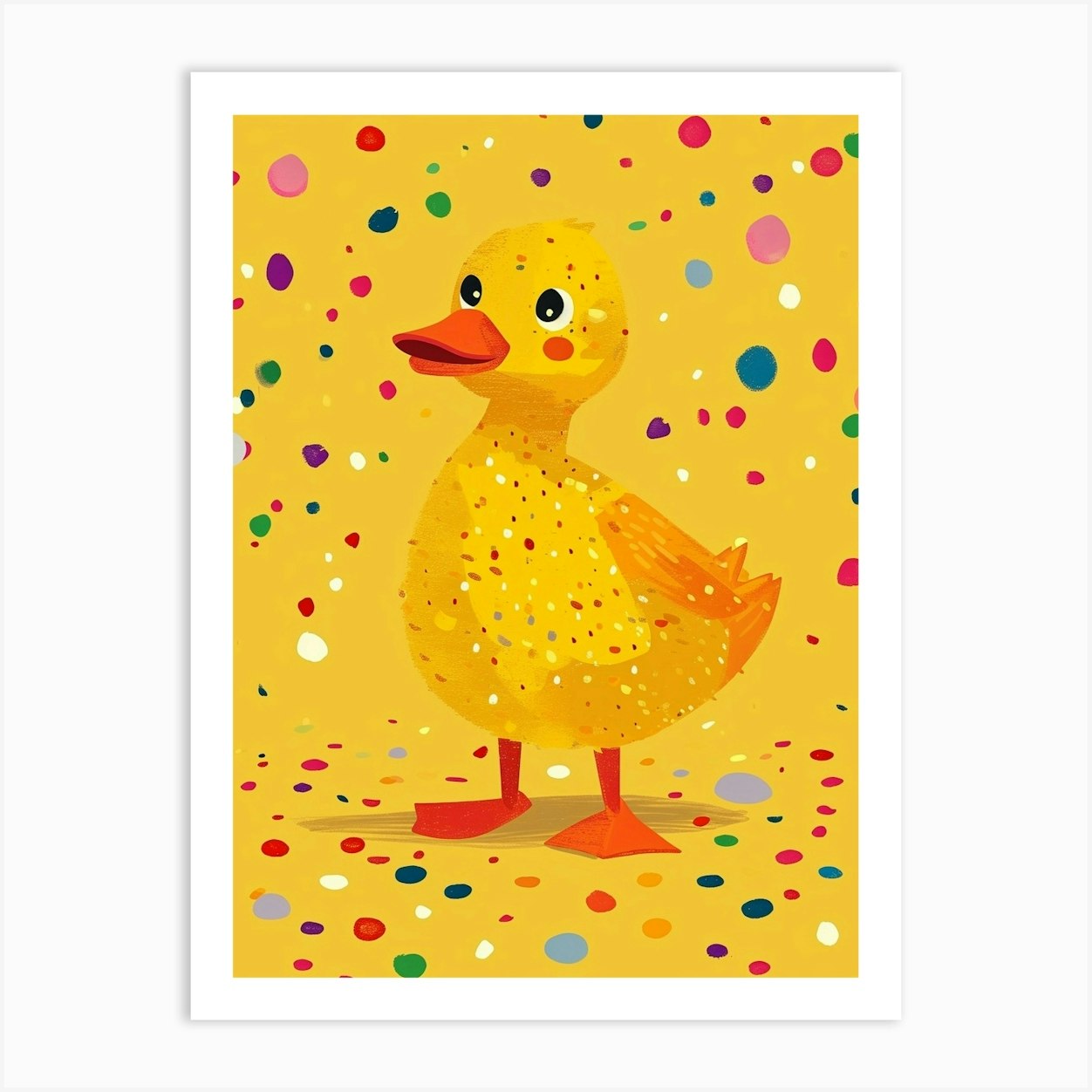 Yellow Mallard Duck 3 Art Print By Scribble Studio Fy