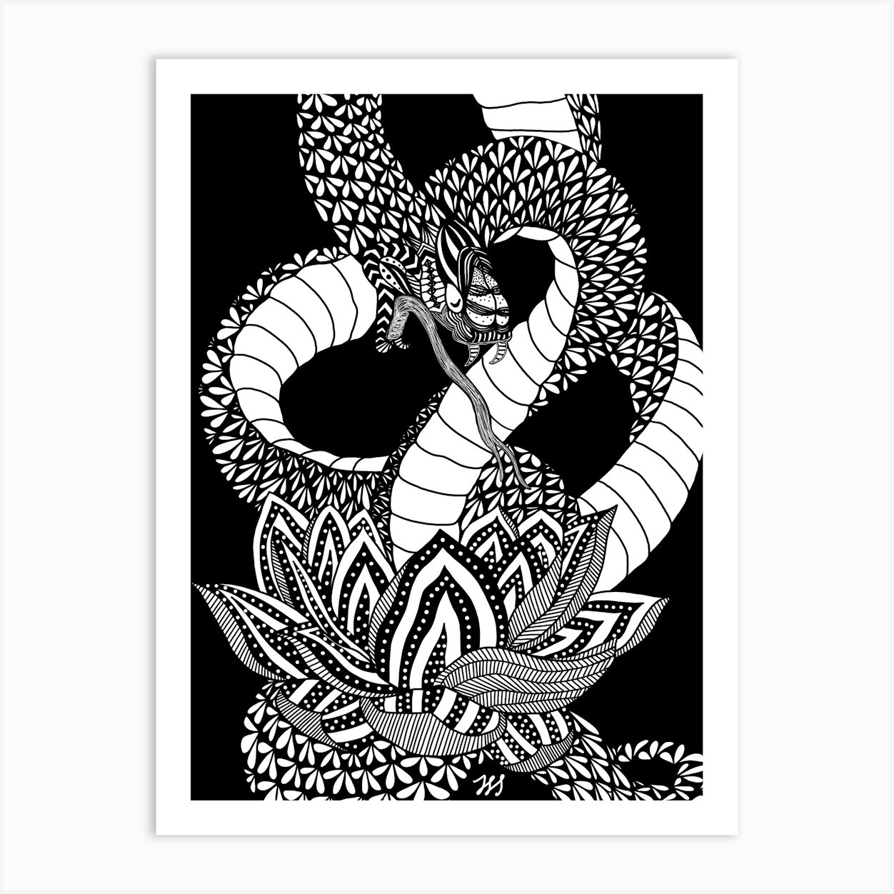 Snake Art Print by Rising Moon Studio - Fy