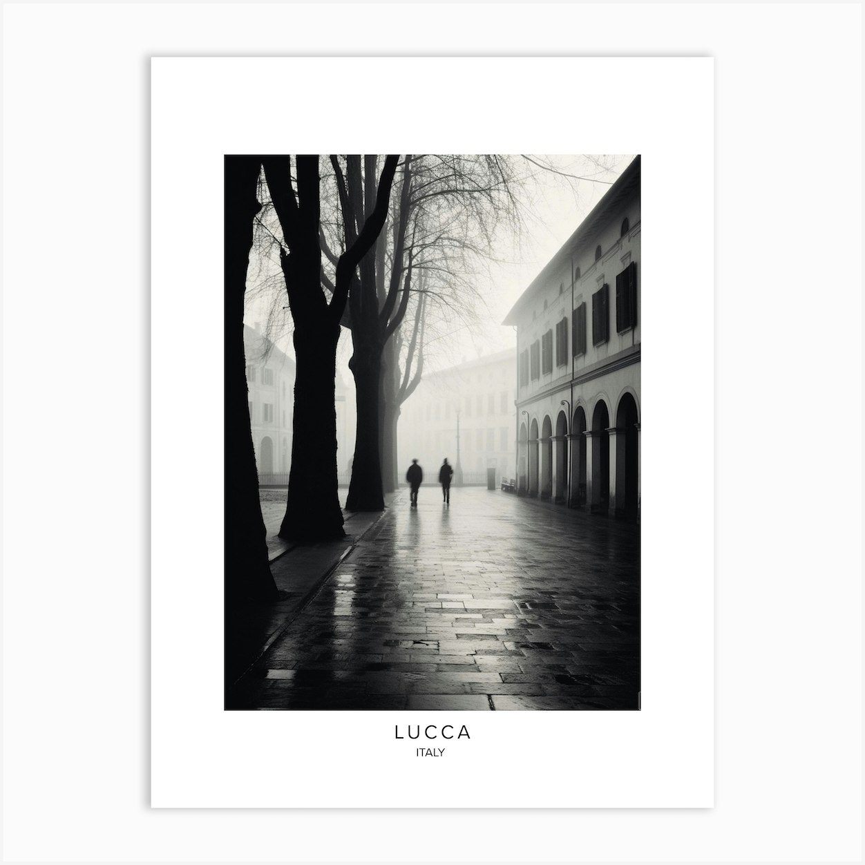 Poster Of Lucca Italy Black And White Analogue Photography 3 Art