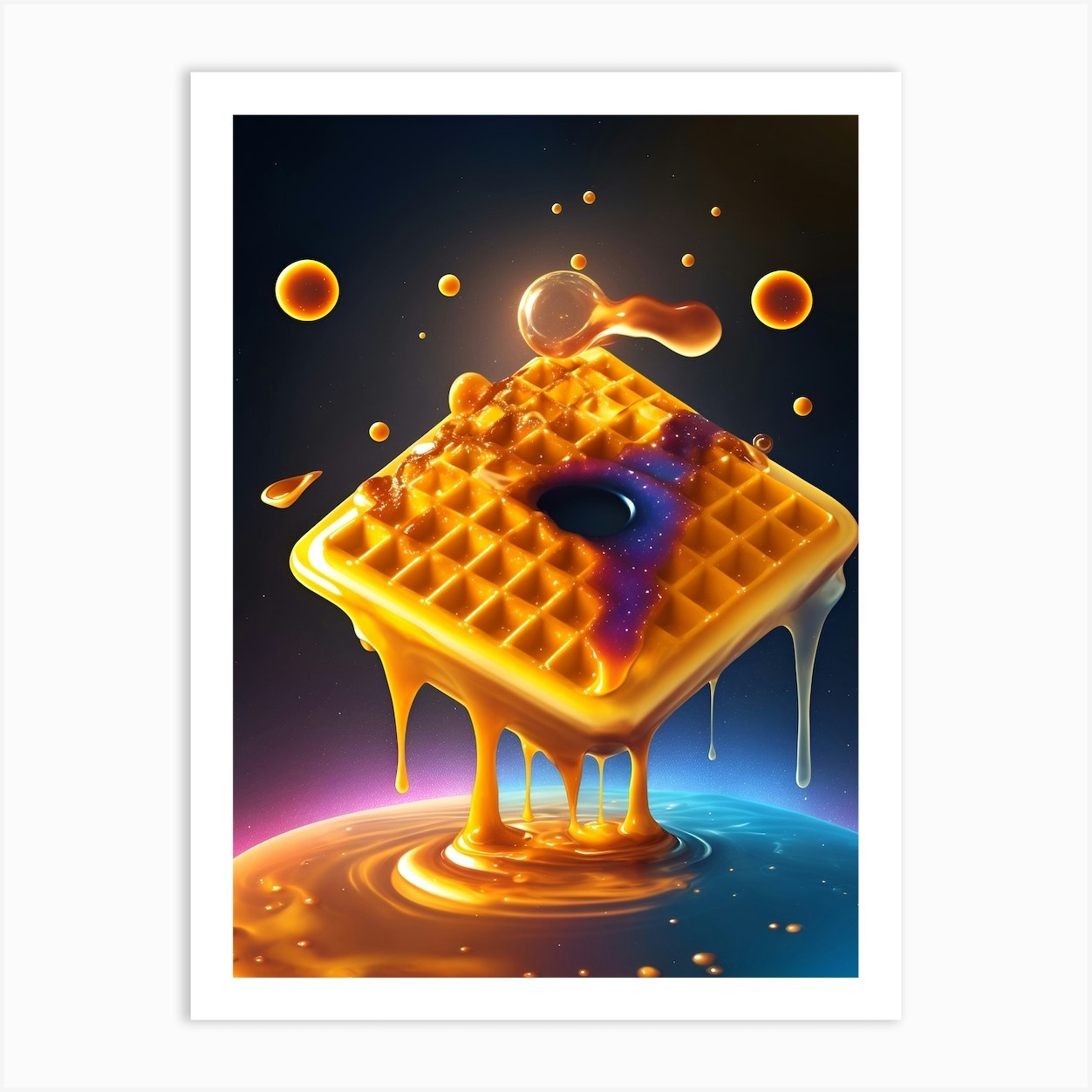 Blackhole bubble waffle Art Print by BrotherWaine Fy