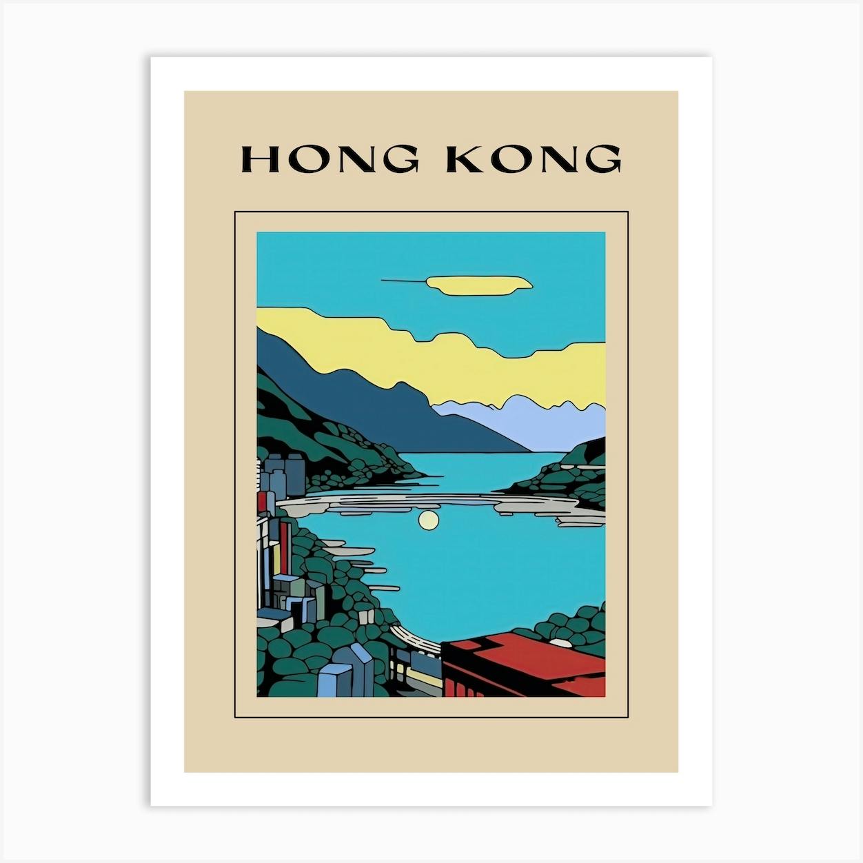 ARTCANVAS Hong Kong China Blue Canvas Art on sale Print