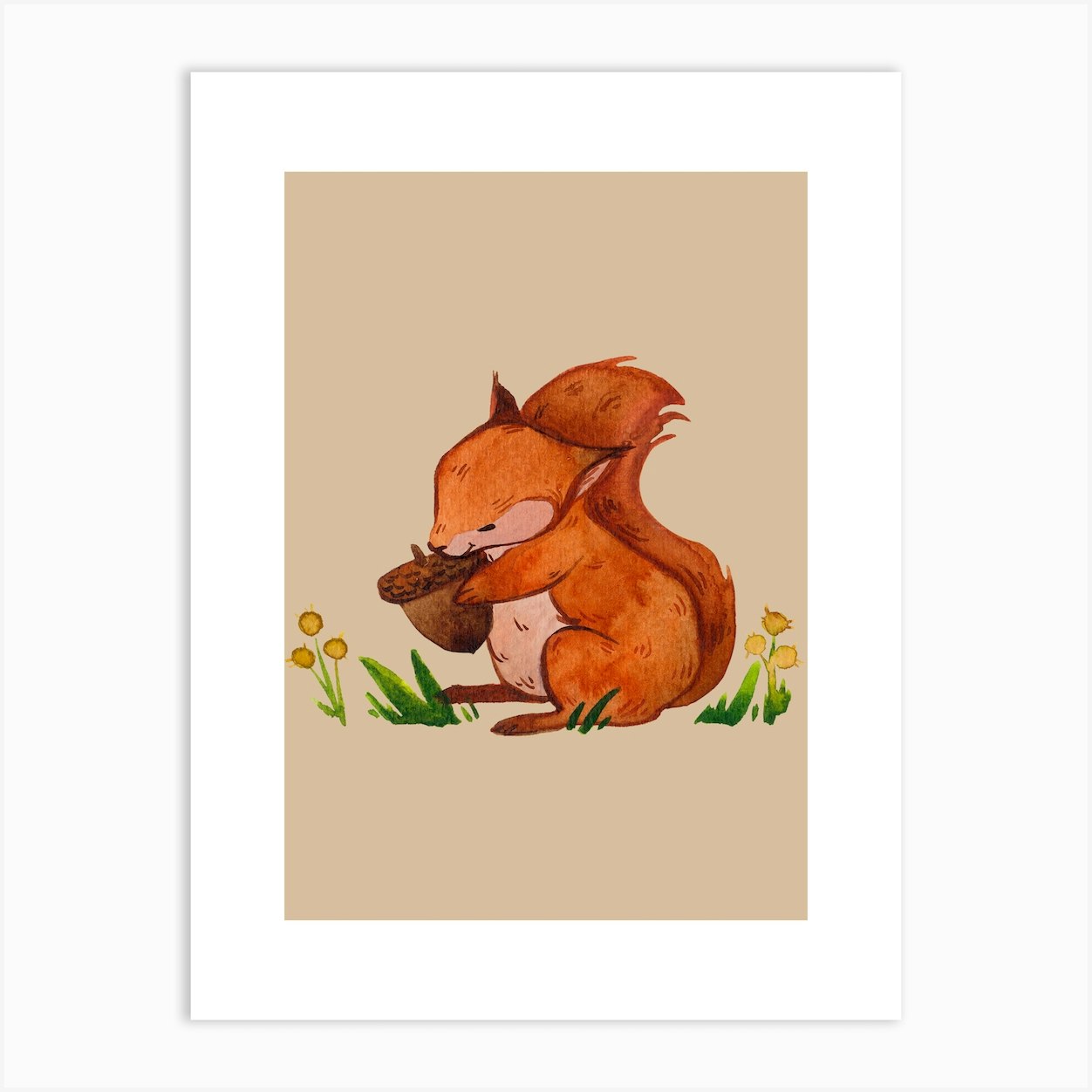 Squirrel Art Print by Selene Studios - Fy